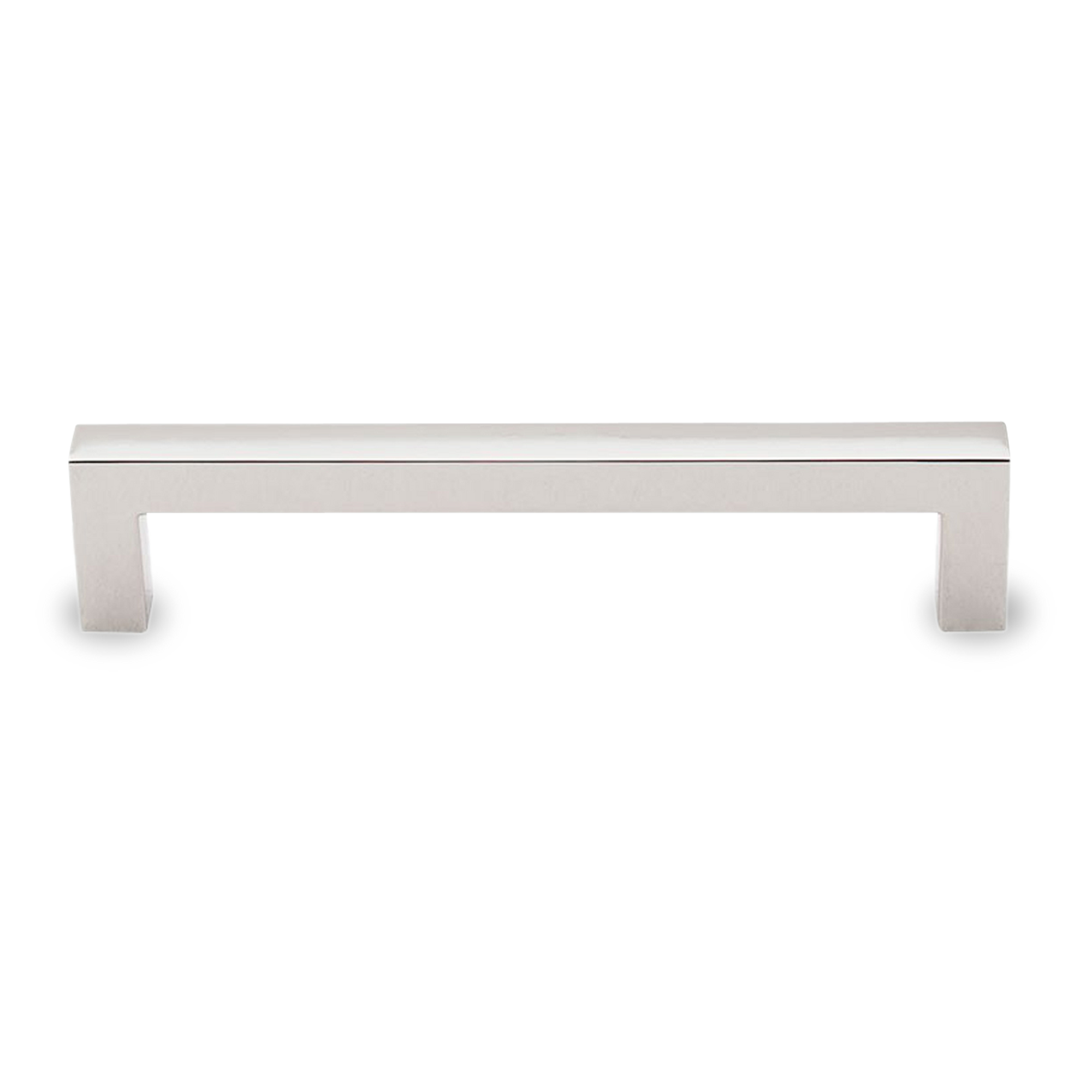 A seamless, contemporary pull with a rectangular shape.