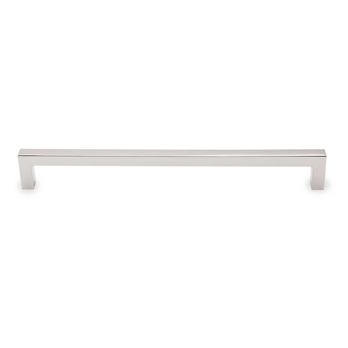 A seamless, contemporary pull with a rectangular shape.