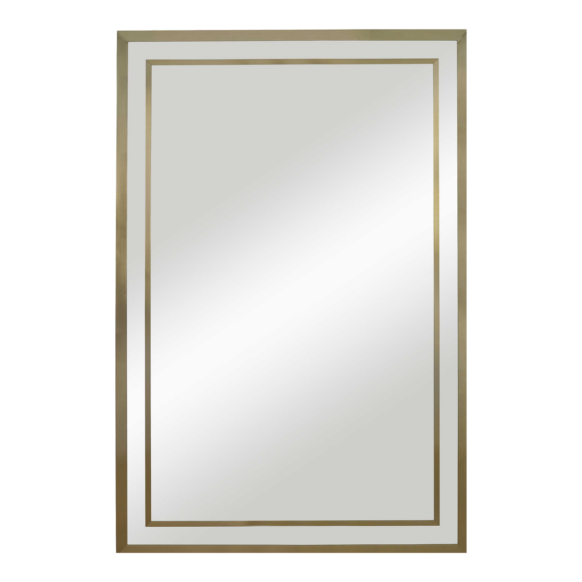 Border Wall Mirror Brass