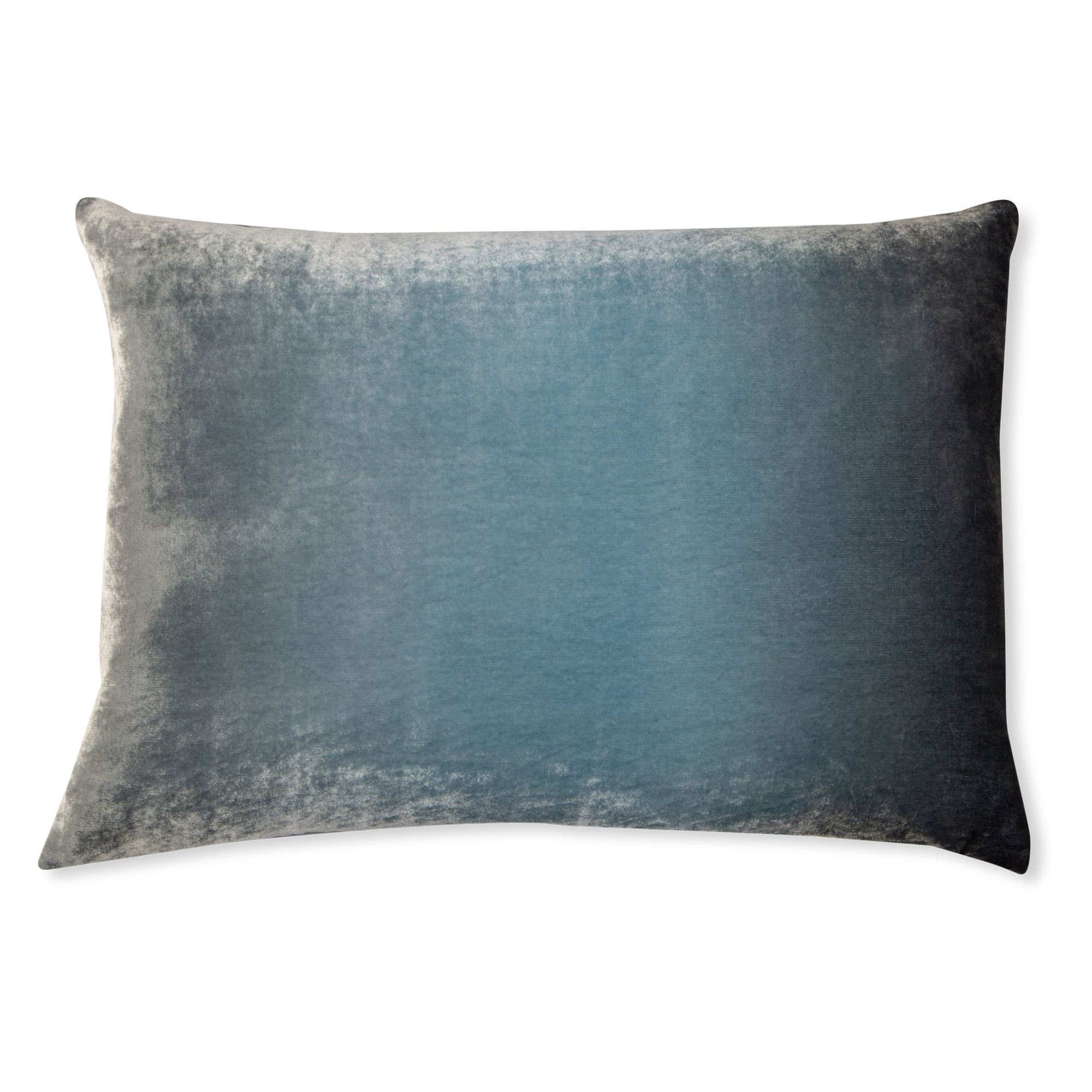 The hand-dyed Velvet Ombre Pillow is composed of striking hues.