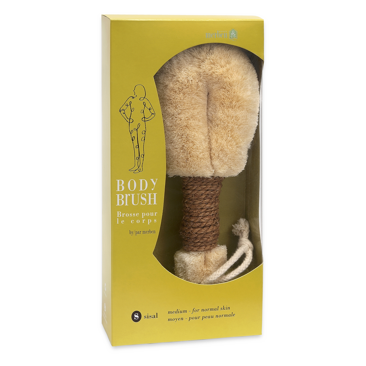 Sisal Body Brush With Handle