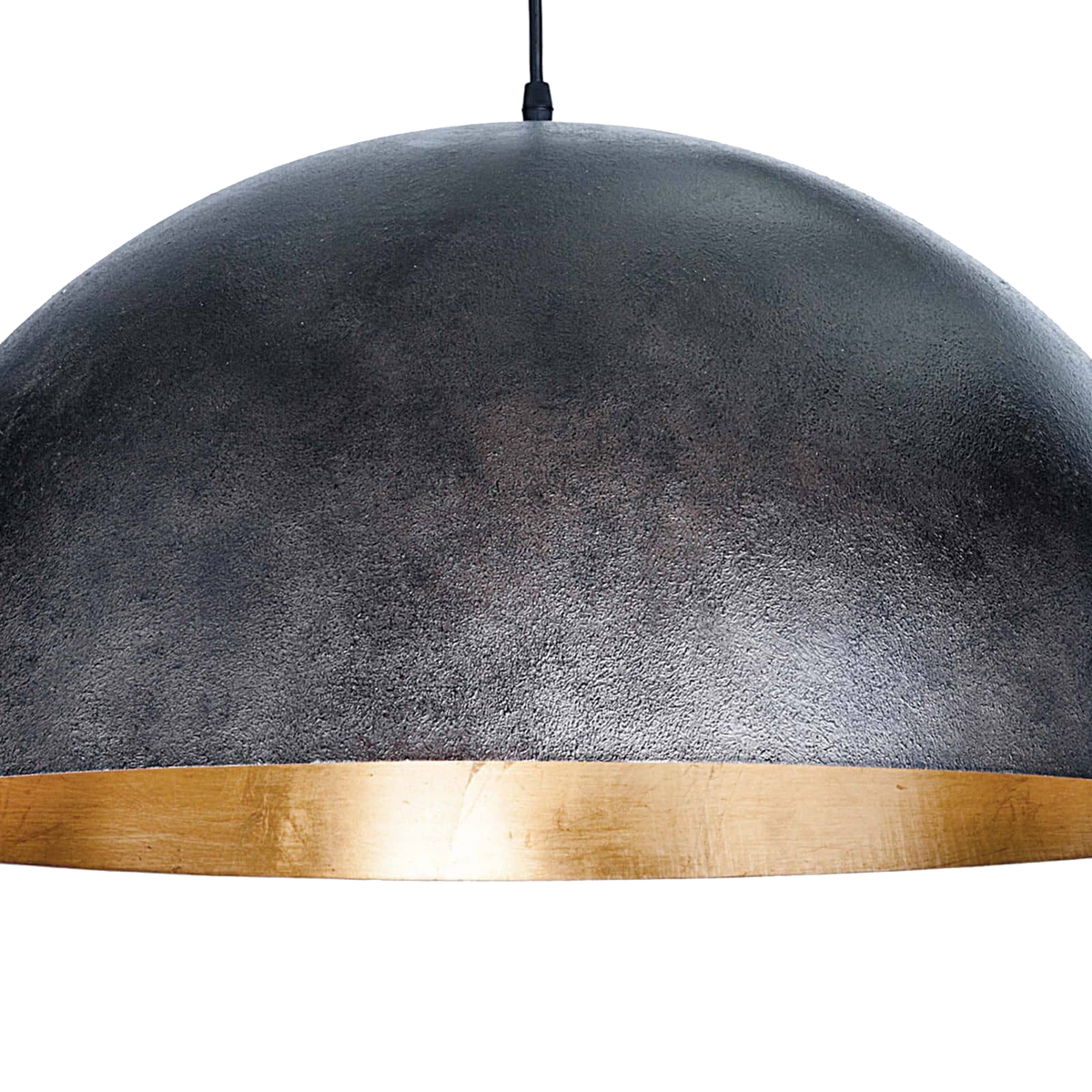 A simple dome shade brings sleek minimalism to the mix.