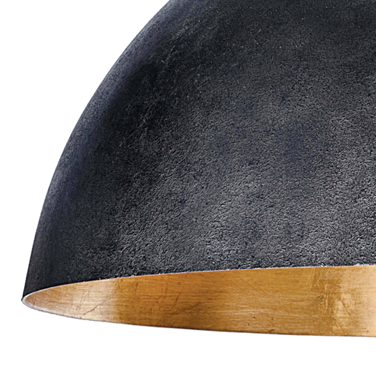 A simple dome shade brings sleek minimalism to the mix.