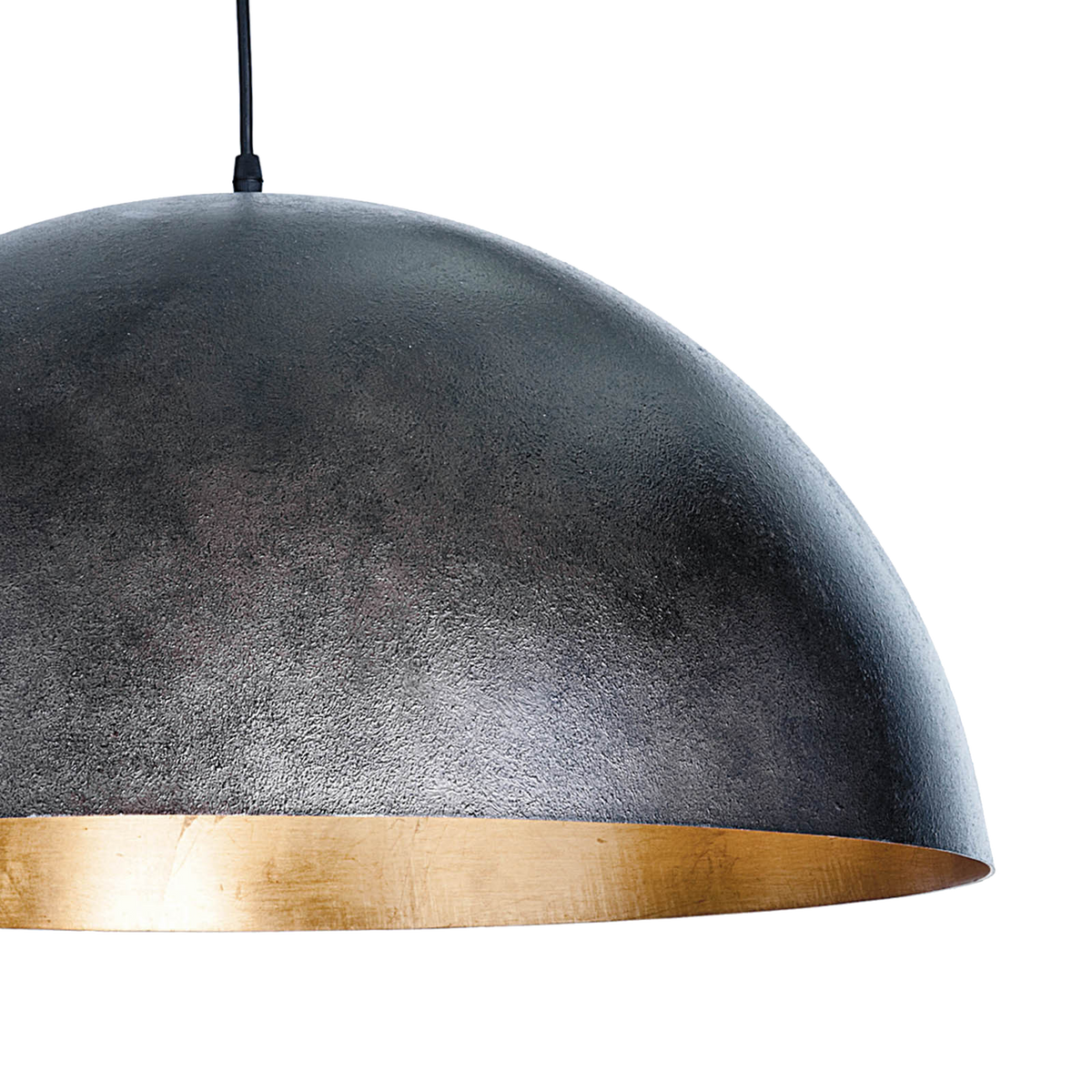 A simple dome shade brings sleek minimalism to the mix.