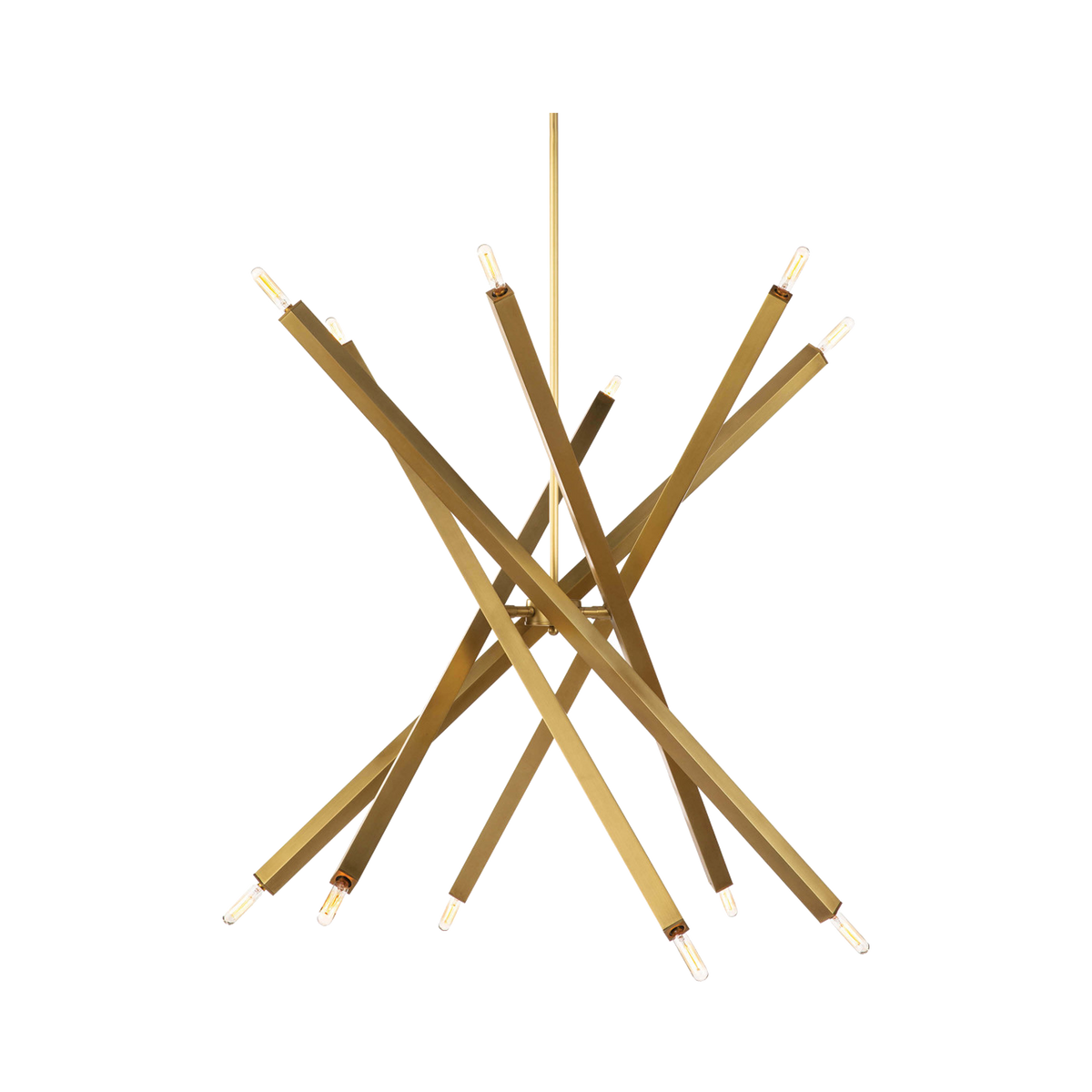 Contemporary cool: Sleek metal rods seemingly balance in this air.