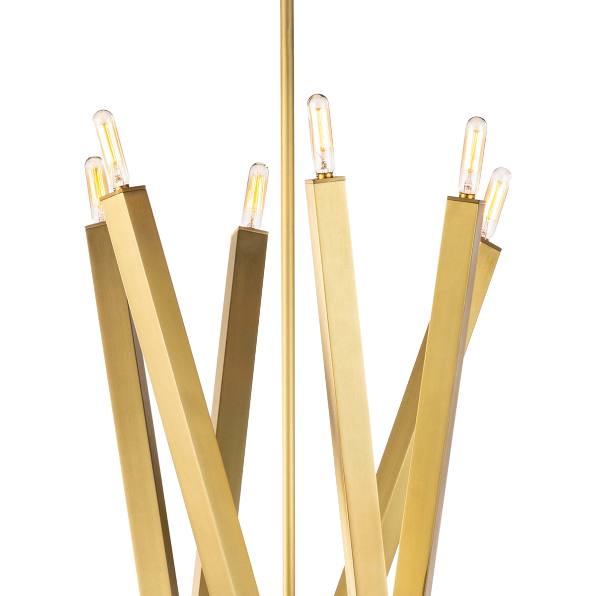 Contemporary cool: Sleek metal rods seemingly balance in this air.