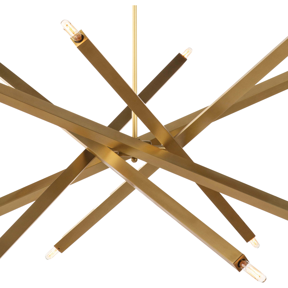 Contemporary cool: Sleek metal rods seemingly balance in this air.