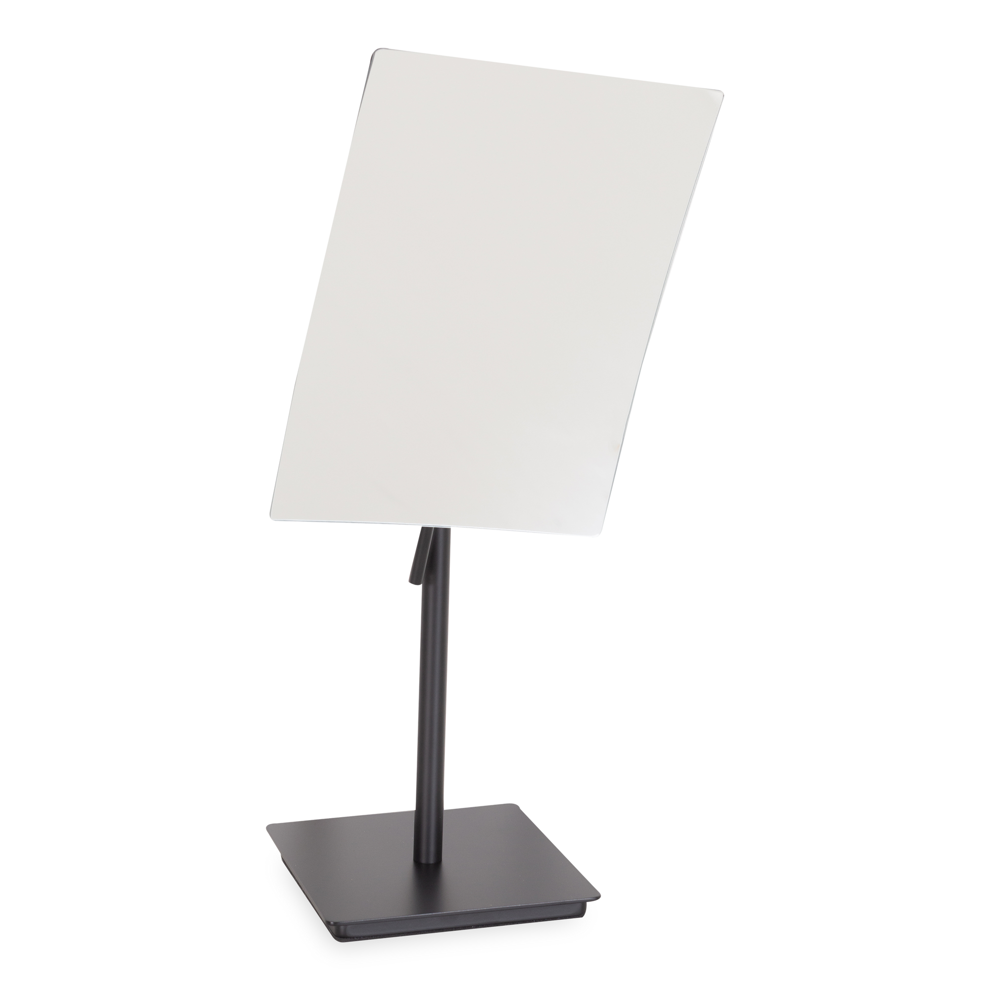 The Standing Vanity Square Mirror features a curved face that provides more visibility to your face.
