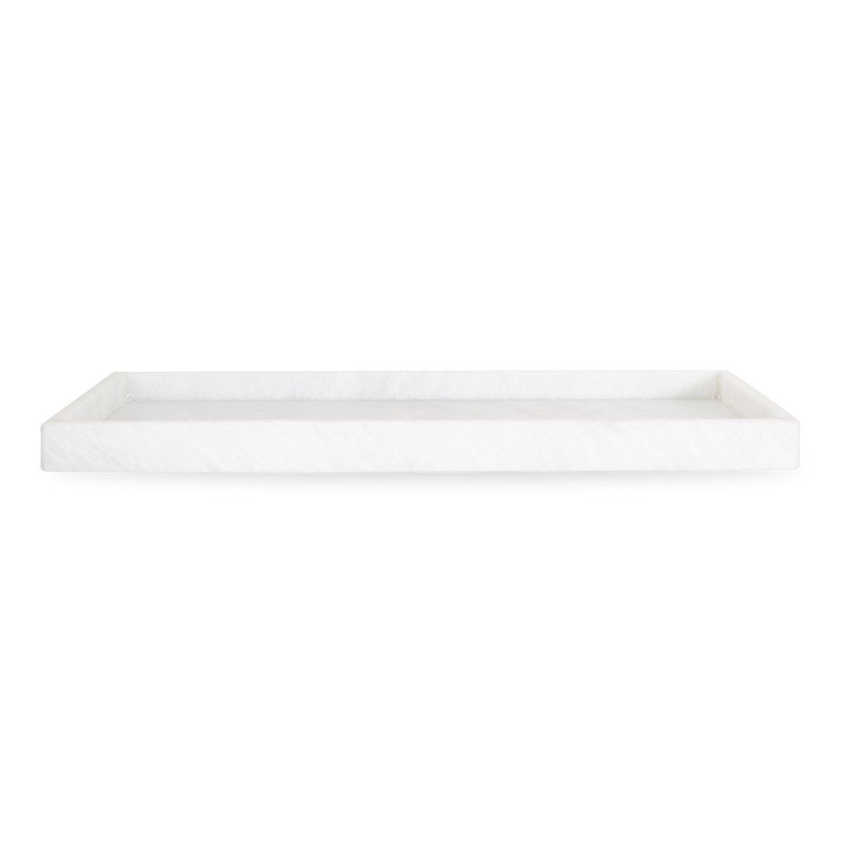 A gorgeous white marble collection of bathroom essentials with a minimalist design.