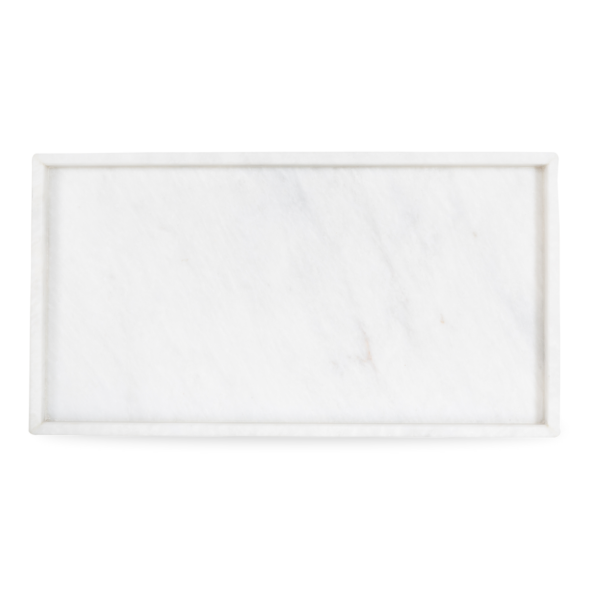 A gorgeous white marble collection of bathroom essentials with a minimalist design.
