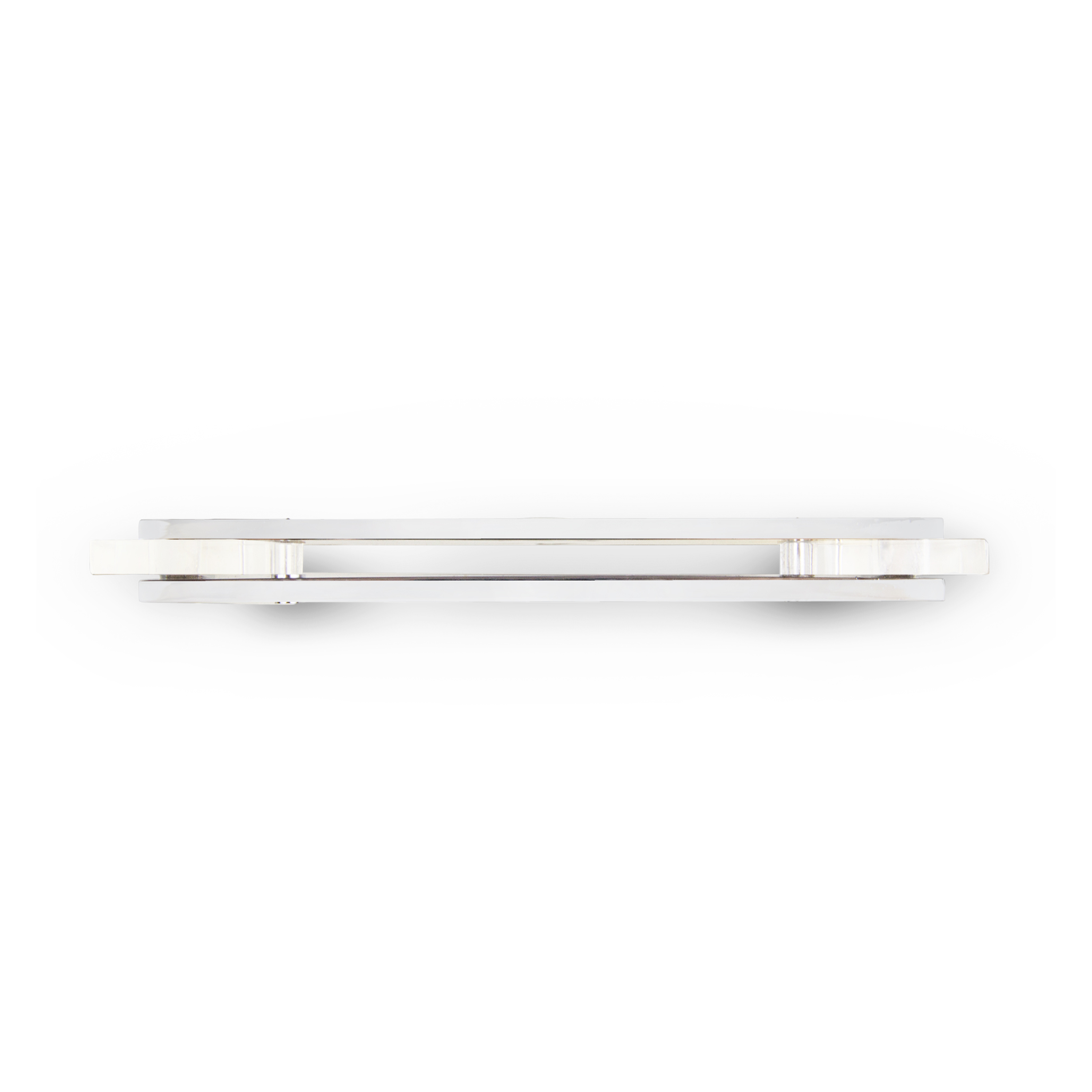 The Transparency Pull is a brass and acrylic handle that adds a bit of sparkle to case goods and cabinetry.