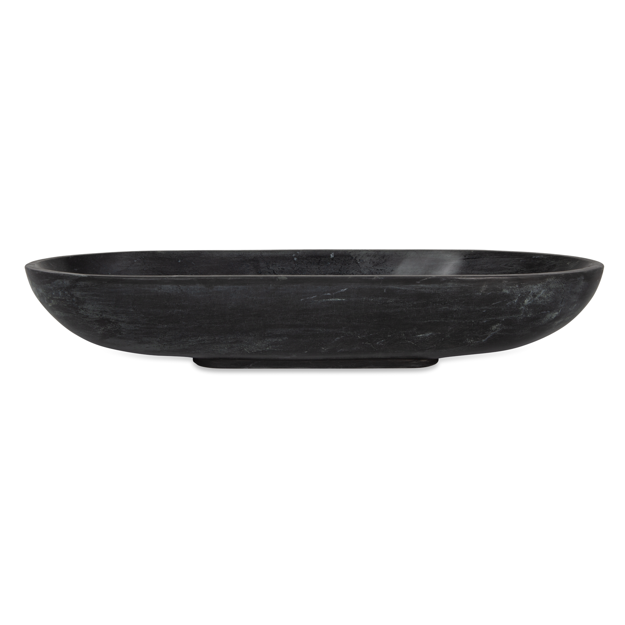 Highlighting the beauty of marble, this striking centerpiece is carved from a single marble slab.