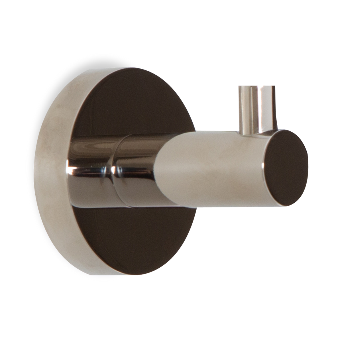 A cylindrical contemporary robe hook.