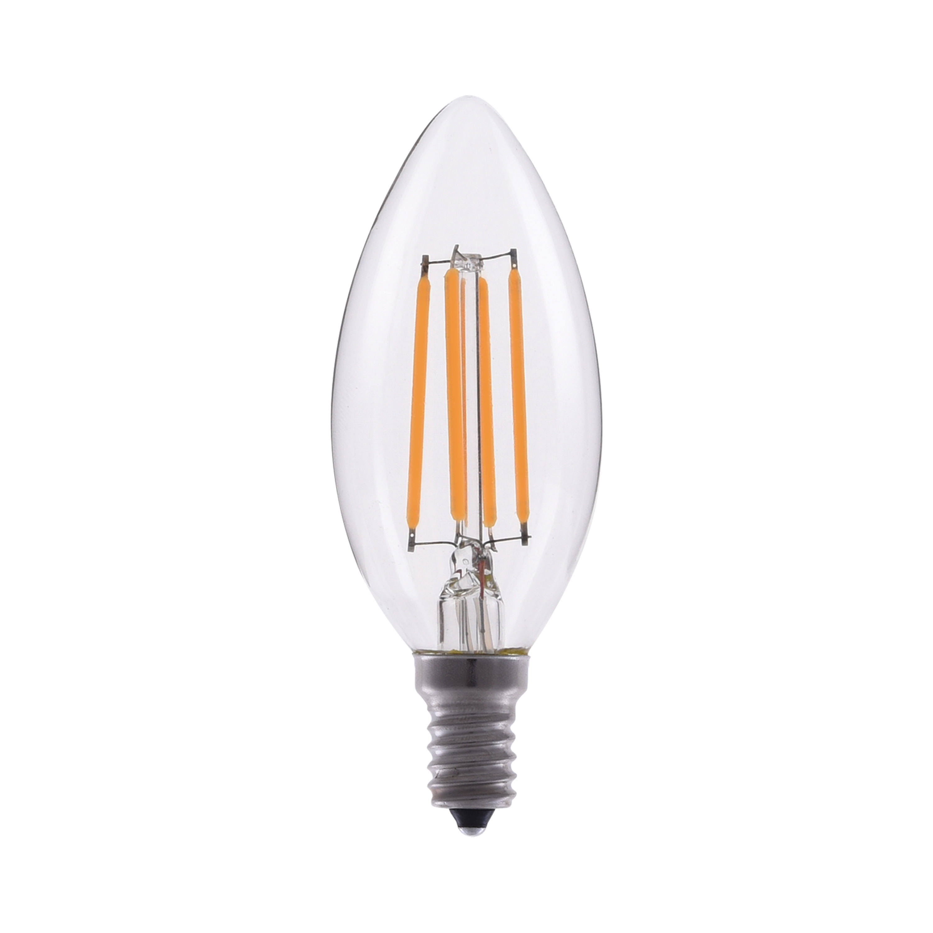 The Candelabra LED Bulb features a bright, warm light.