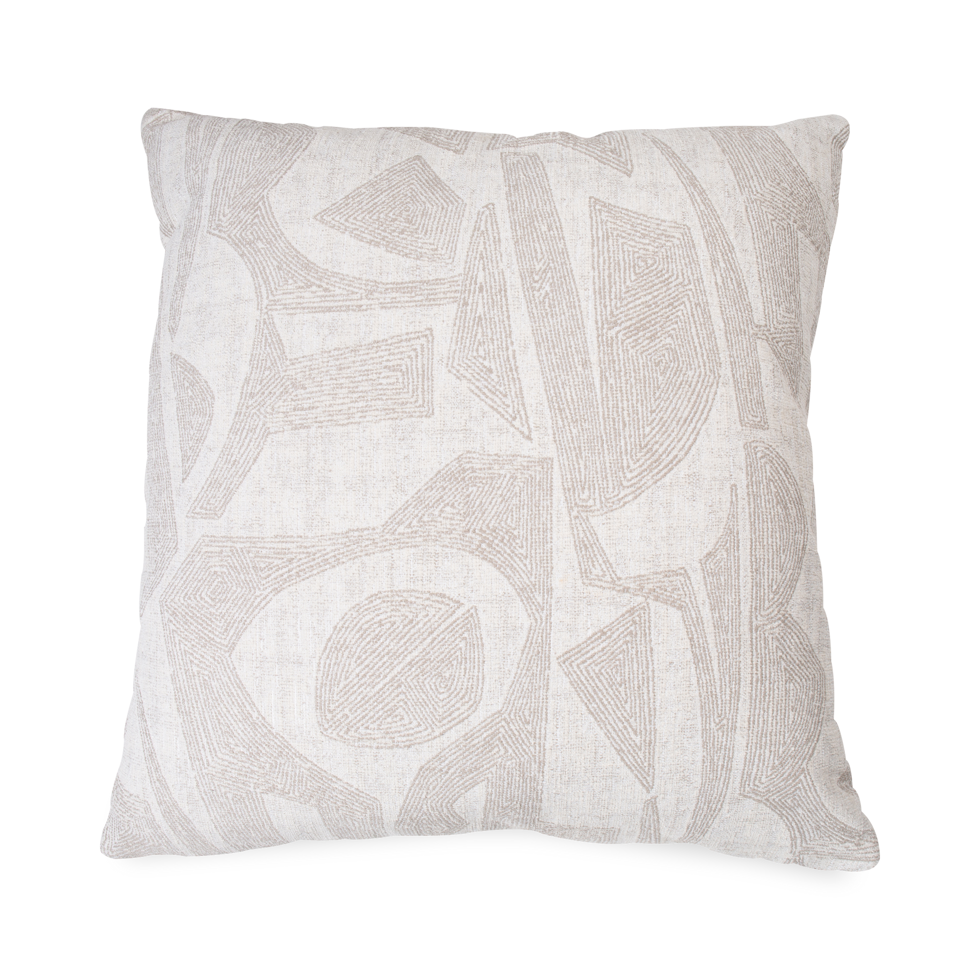 With a focus on textural appeal and pleasant tonality, the Artefact Pillow has a beautifully woven texture and an abstract design that mixes elements of straight lines and topograp