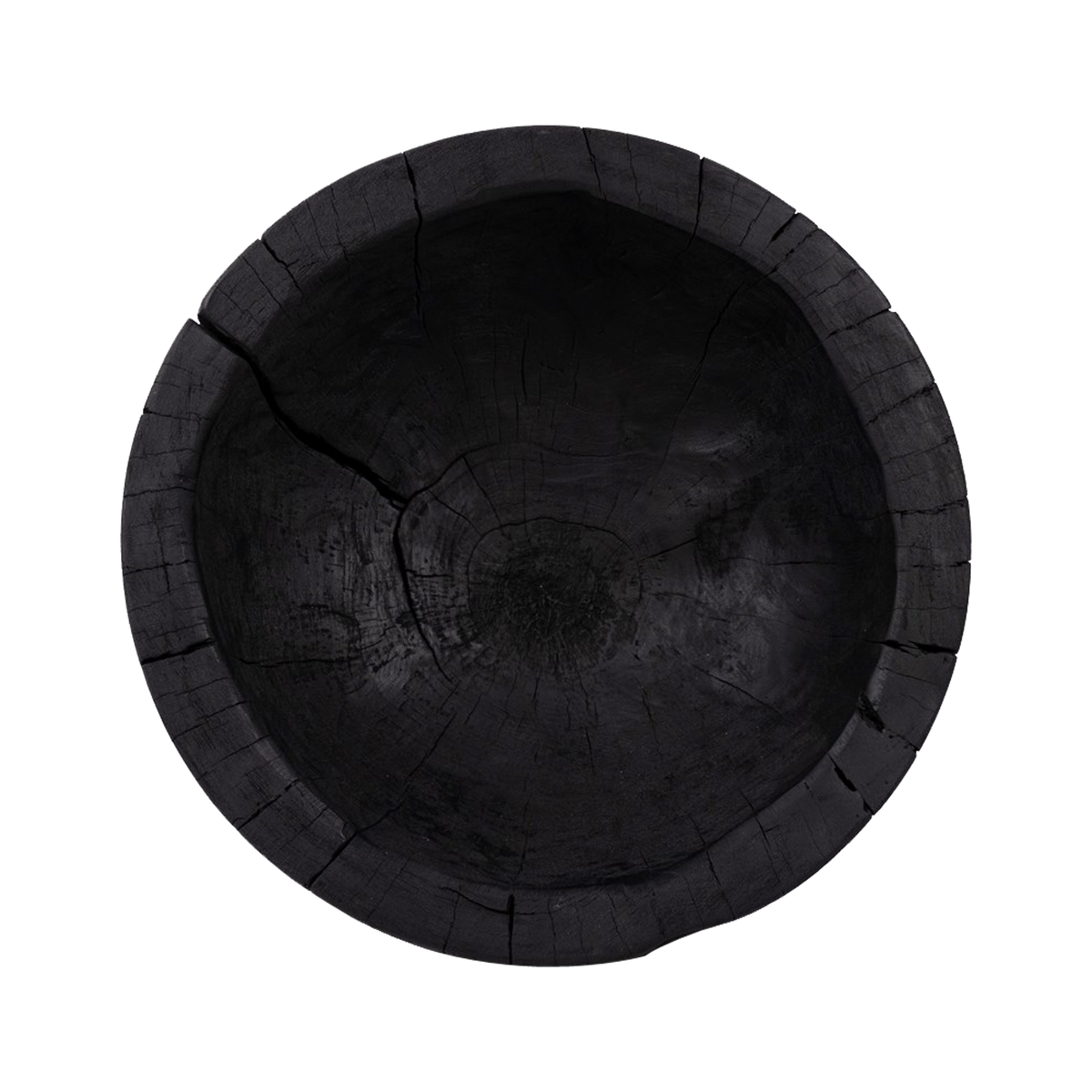 Black Turned Pedestal Bowl