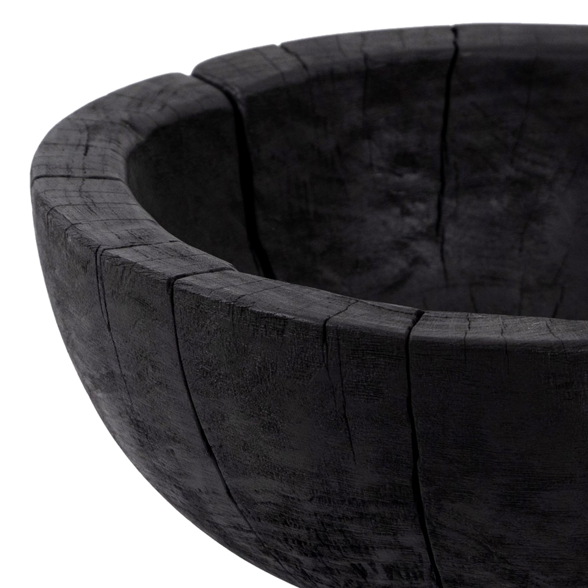 Black Turned Pedestal Bowl