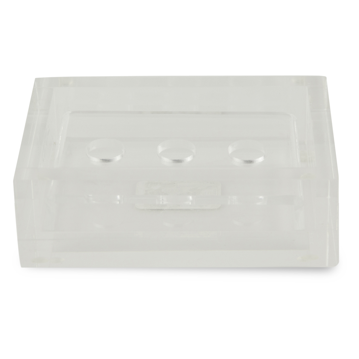The Platinum Collection is made of transparent lucite and features a chic and modern style.
