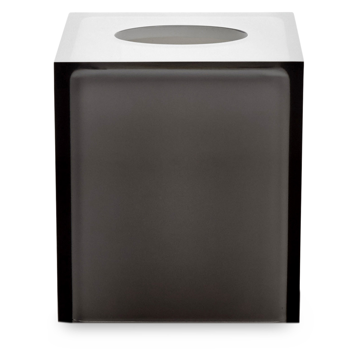 A thick, acrylic bathroom essential with a frosted lozenge interior.