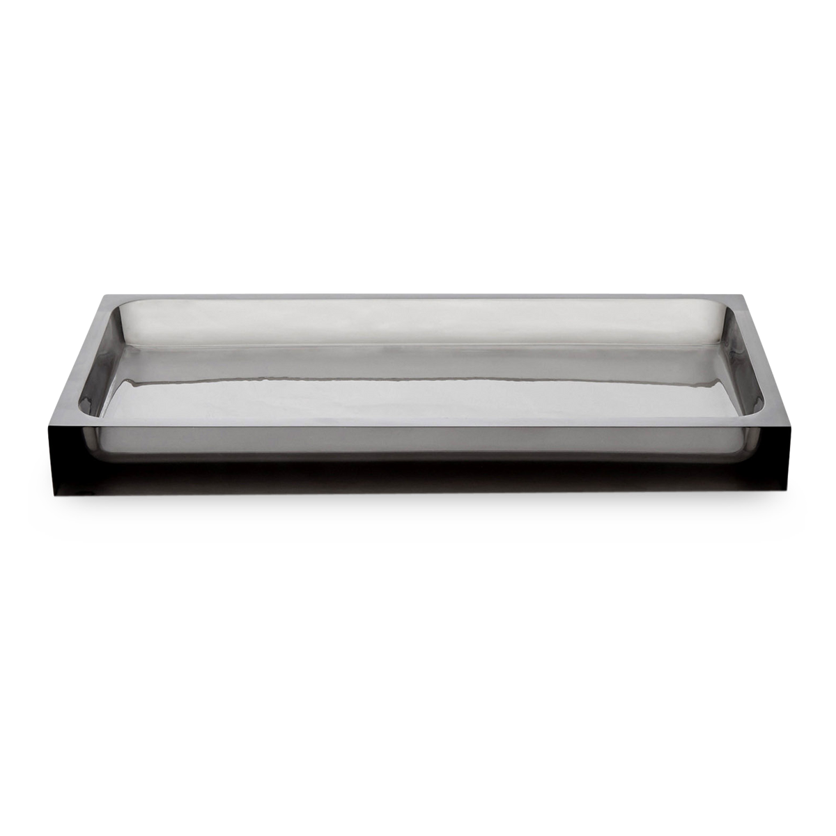 A thick, acrylic bathroom essential with a frosted lozenge interior.