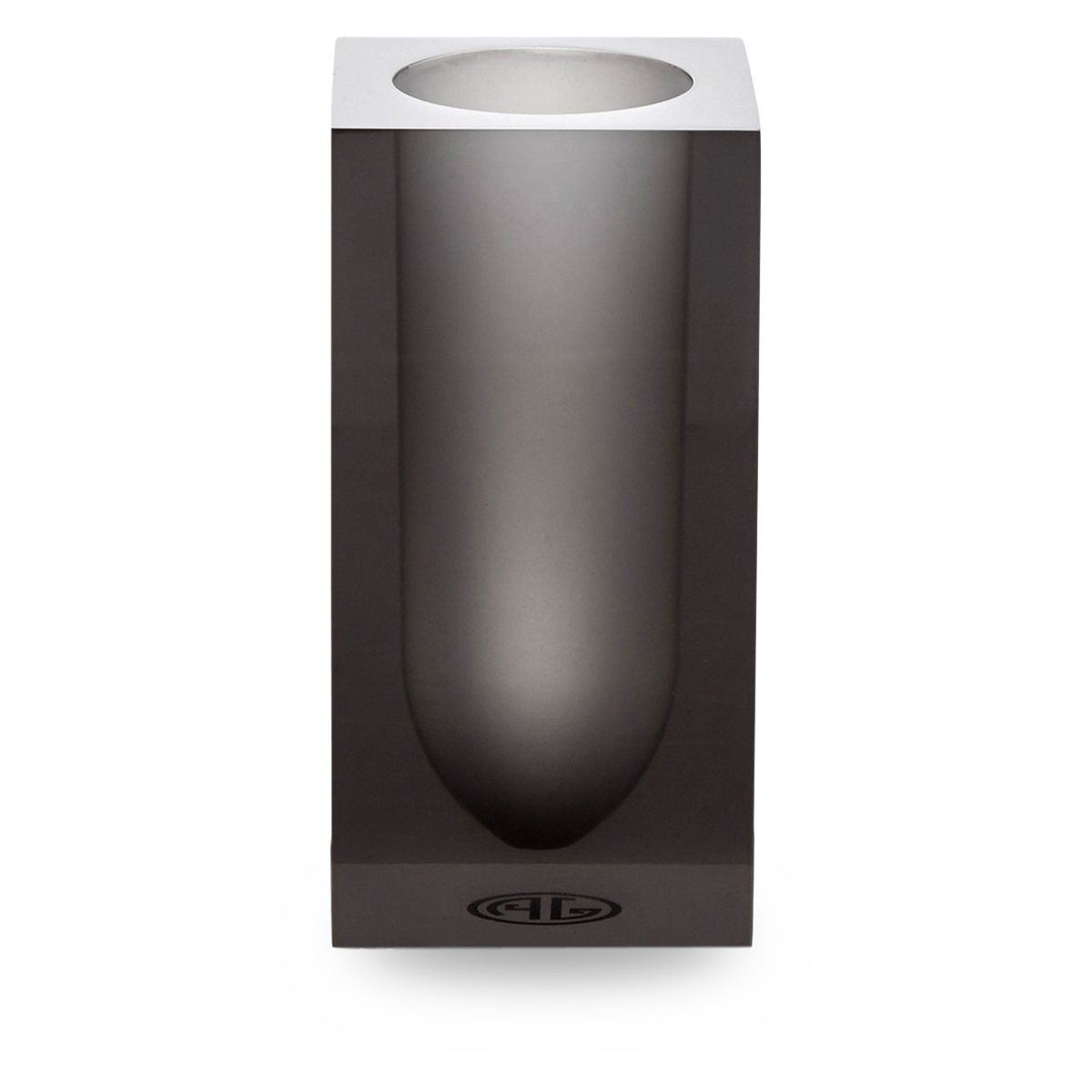A thick, acrylic bathroom essential with a frosted lozenge interior.