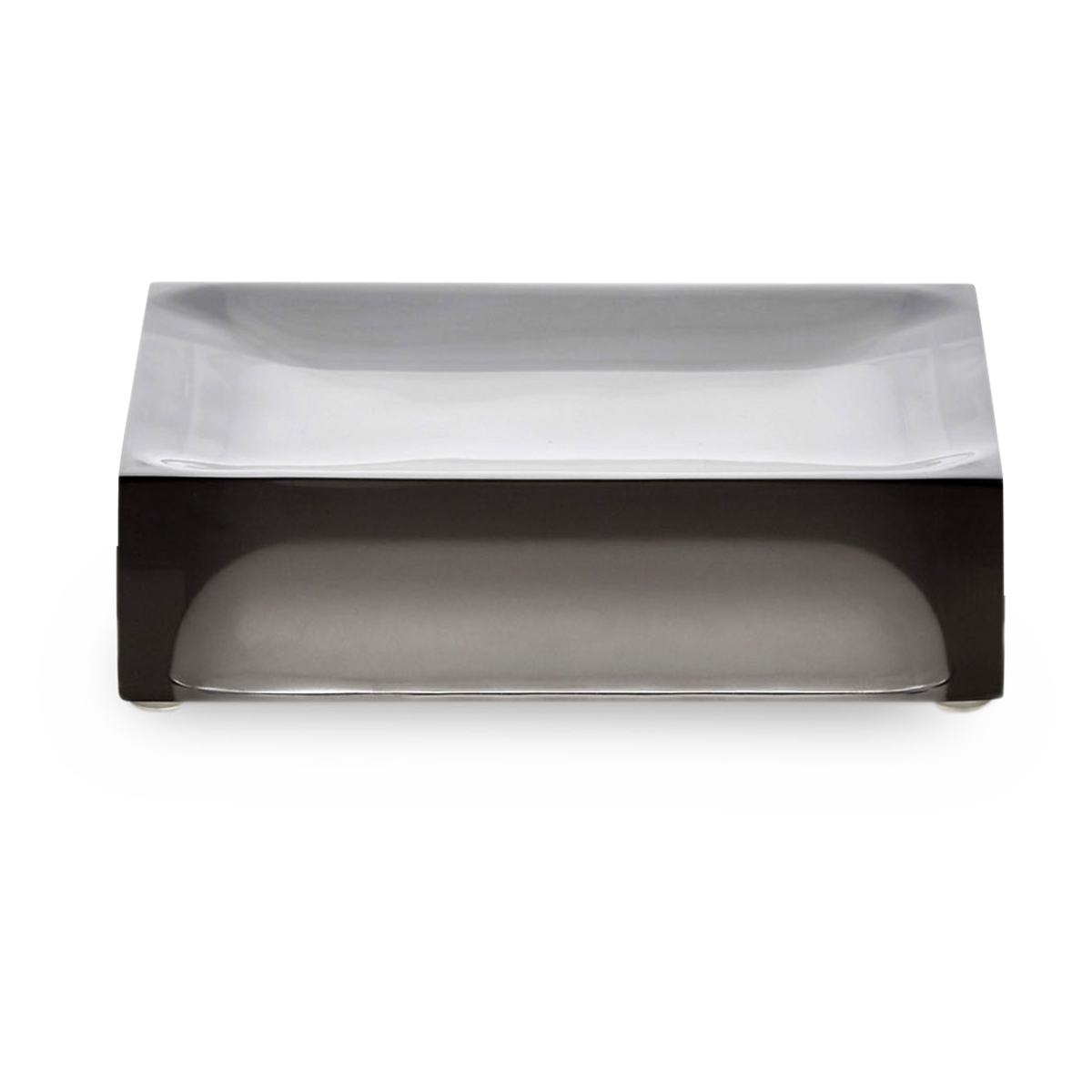 A thick, acrylic bathroom essential with a frosted lozenge interior.