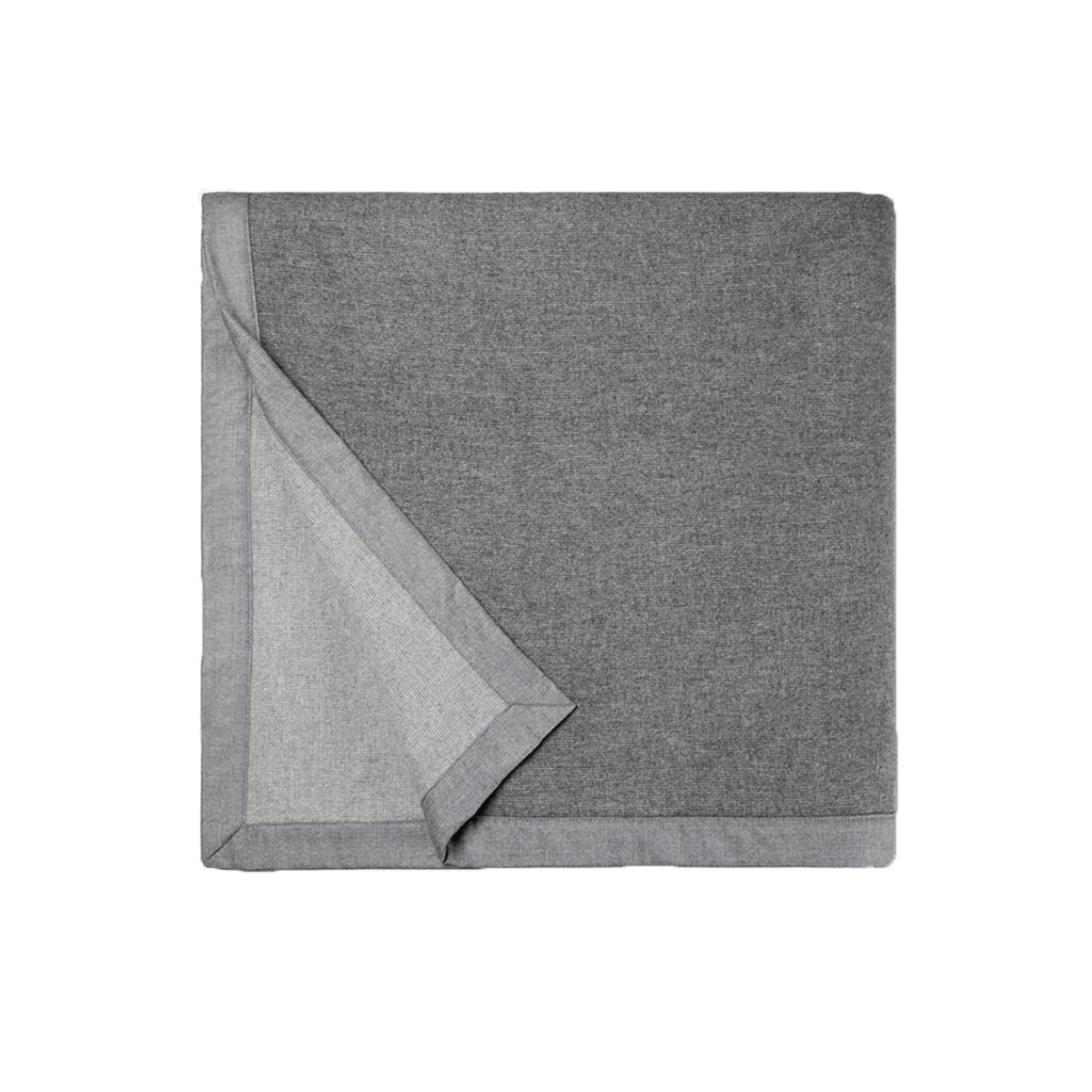 Woven in super-fine Merino wool, the Nerino blanket adds superior warmth and is reversible with differing front and back hues - grey and light grey.