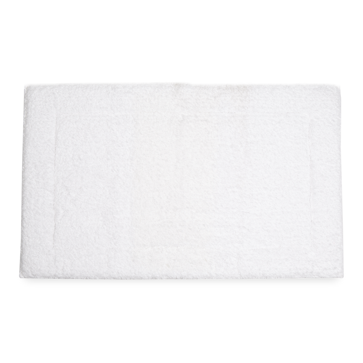 Crafted in a century-old mill in Portugal, this 100% cotton bath rug is fully reversible.