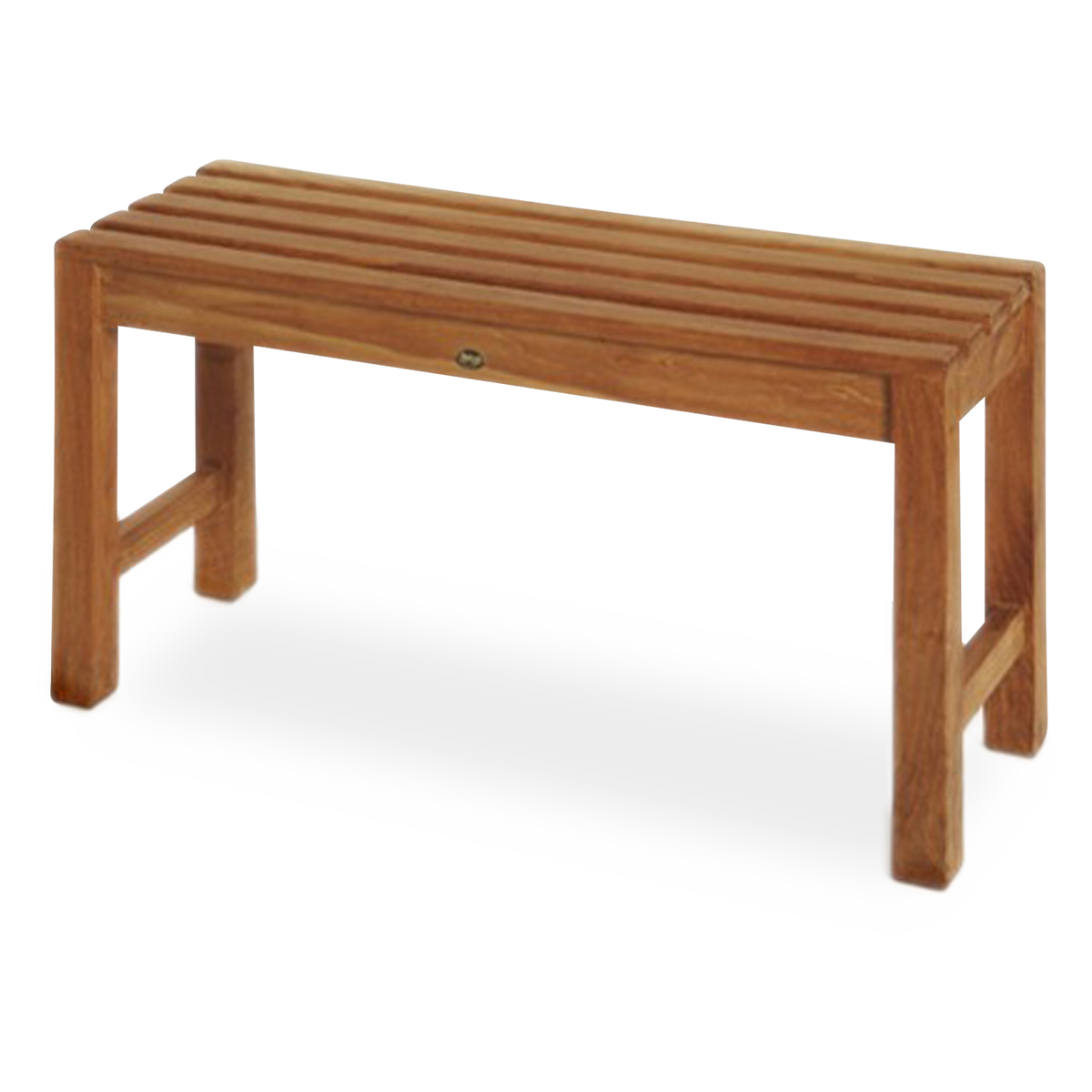 The Coach teak bench is perfect in the shower.