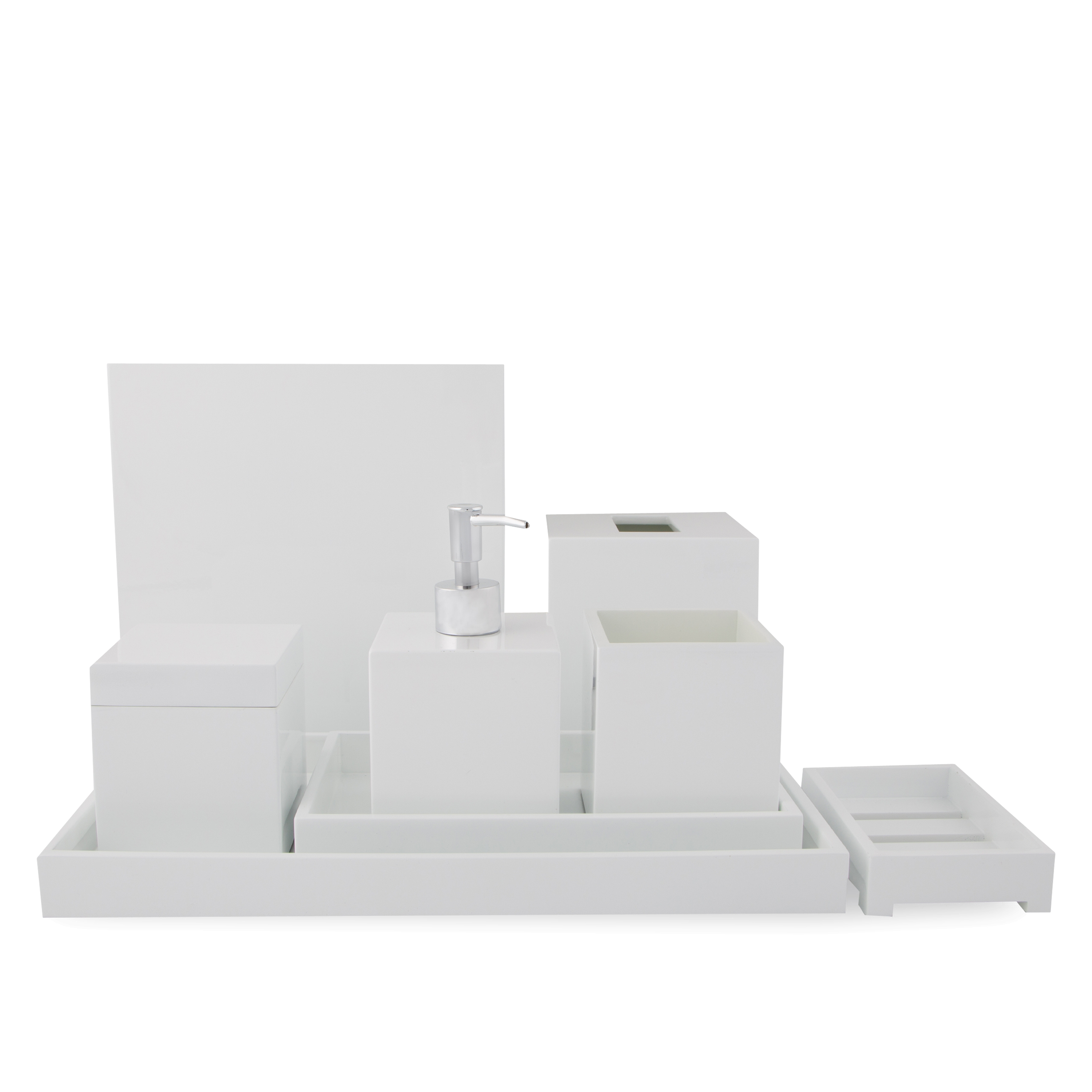 The Richmond collection features rectangular geometric shapes and clean, sleek silhouette.