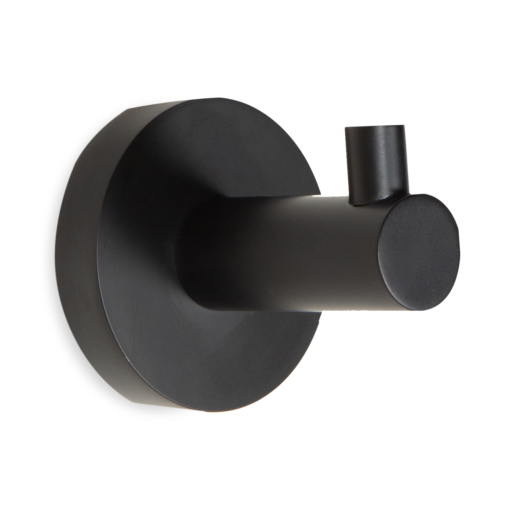 A cylindrical contemporary robe hook.