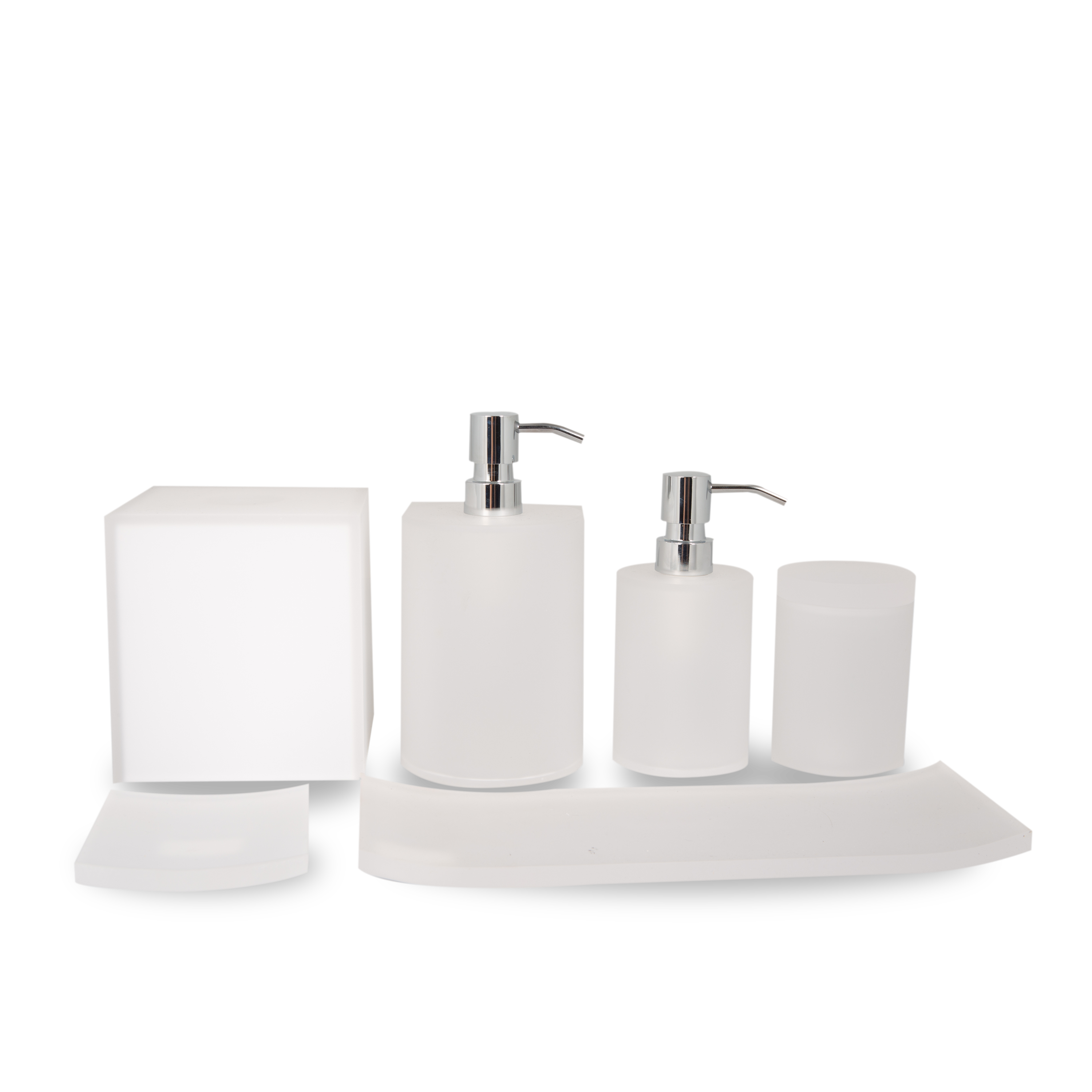 Using a minimalistic silhouette and pleasant round curves, the Malta Collection features a smooth to the touch, scratch–resistant coating for enhanced durability.