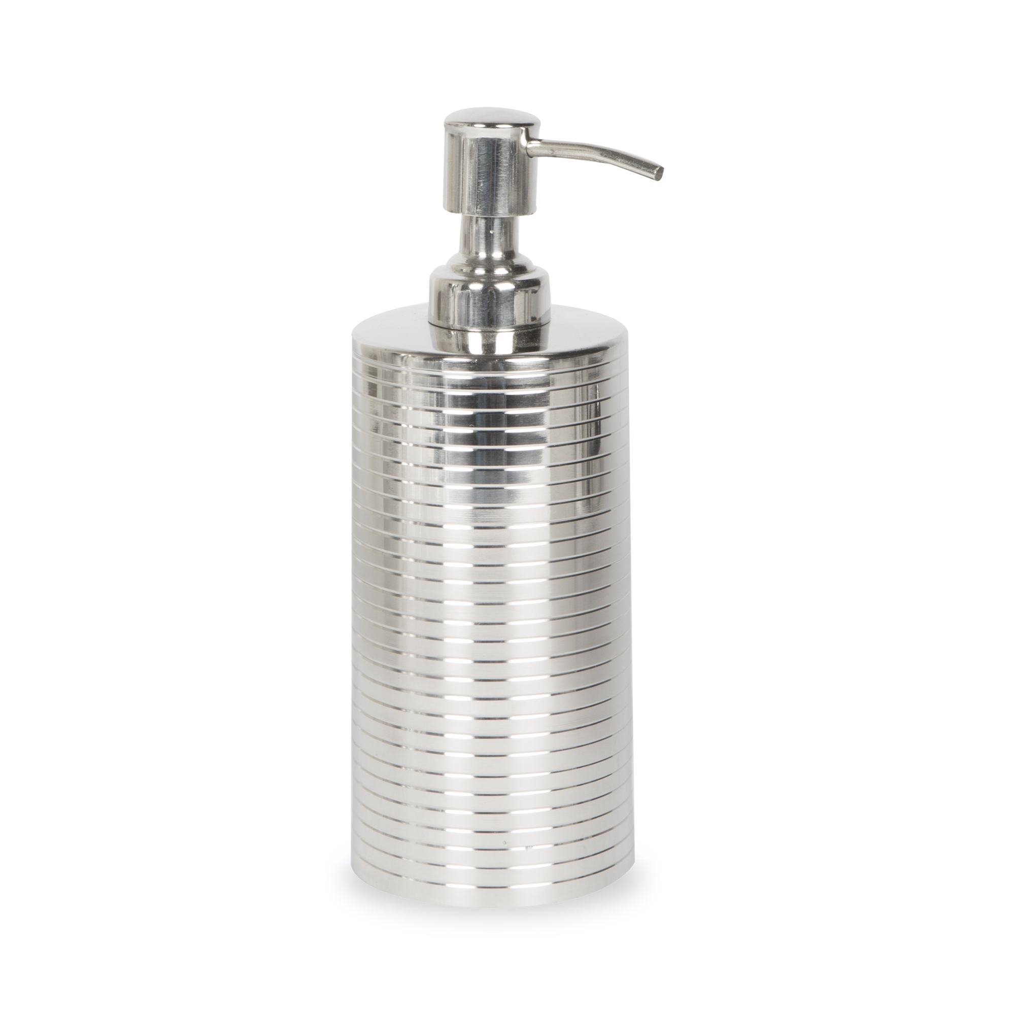 With a minimalist silhouette, the Axton Collection in stainless steel has a ribbed texture that makes in stand out in modern bathrooms.