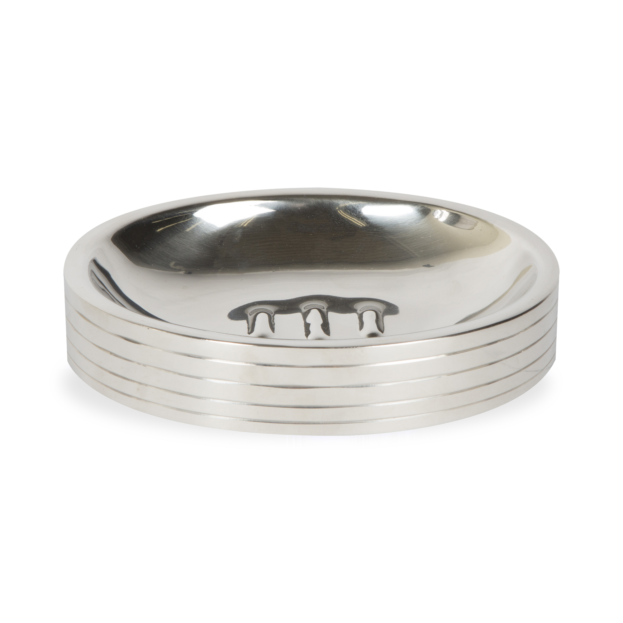 With a minimalist silhouette, the Axton Collection in stainless steel has a ribbed texture that makes in stand out in modern bathrooms.