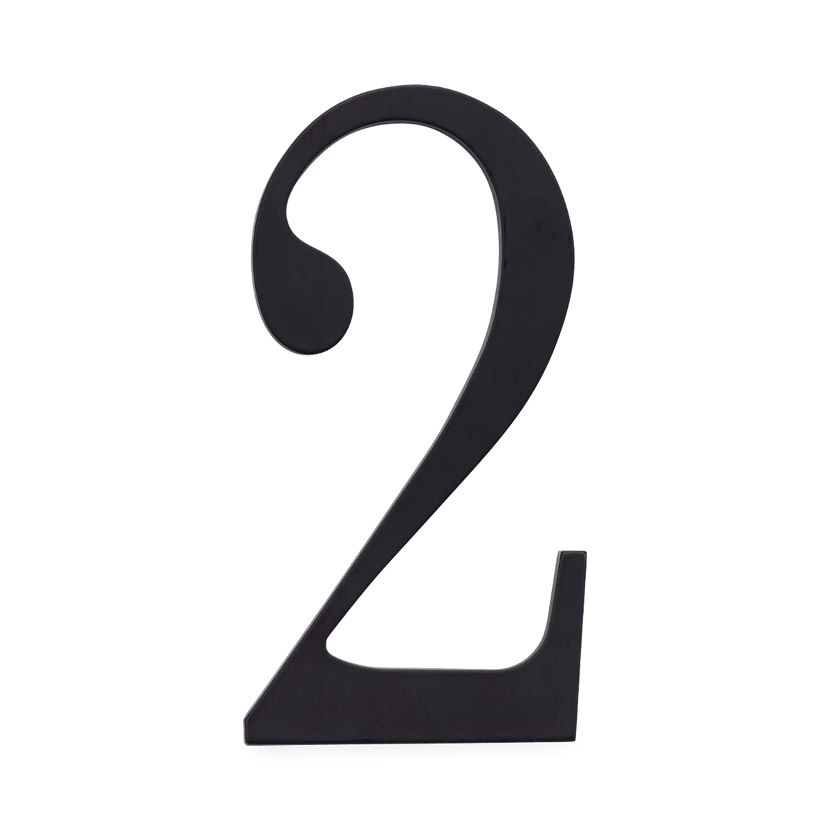 A seamless black house number written in a traditional font.