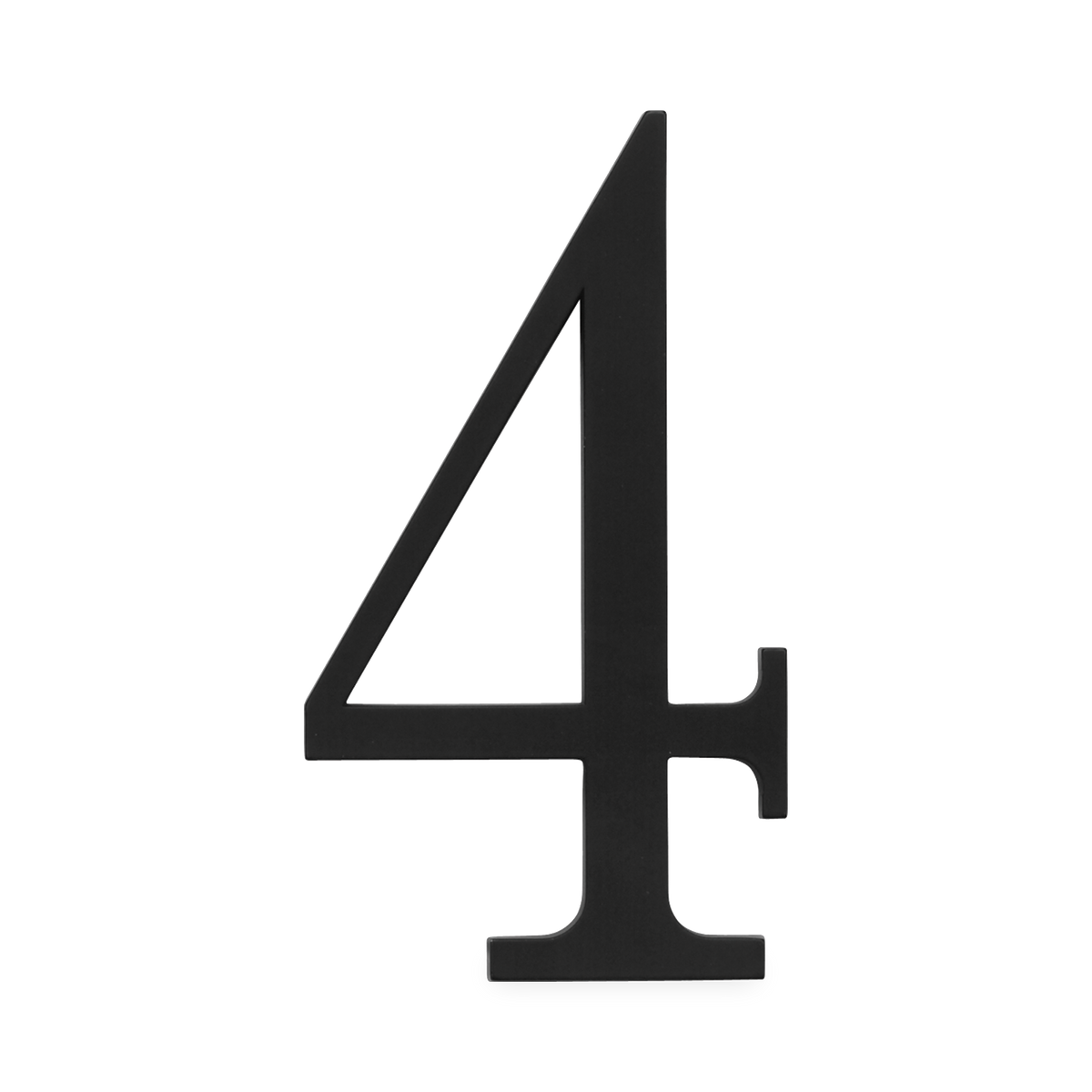 A seamless black house number written in a traditional font.