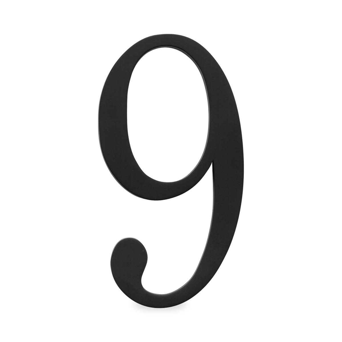 A seamless black house number written in a traditional font.