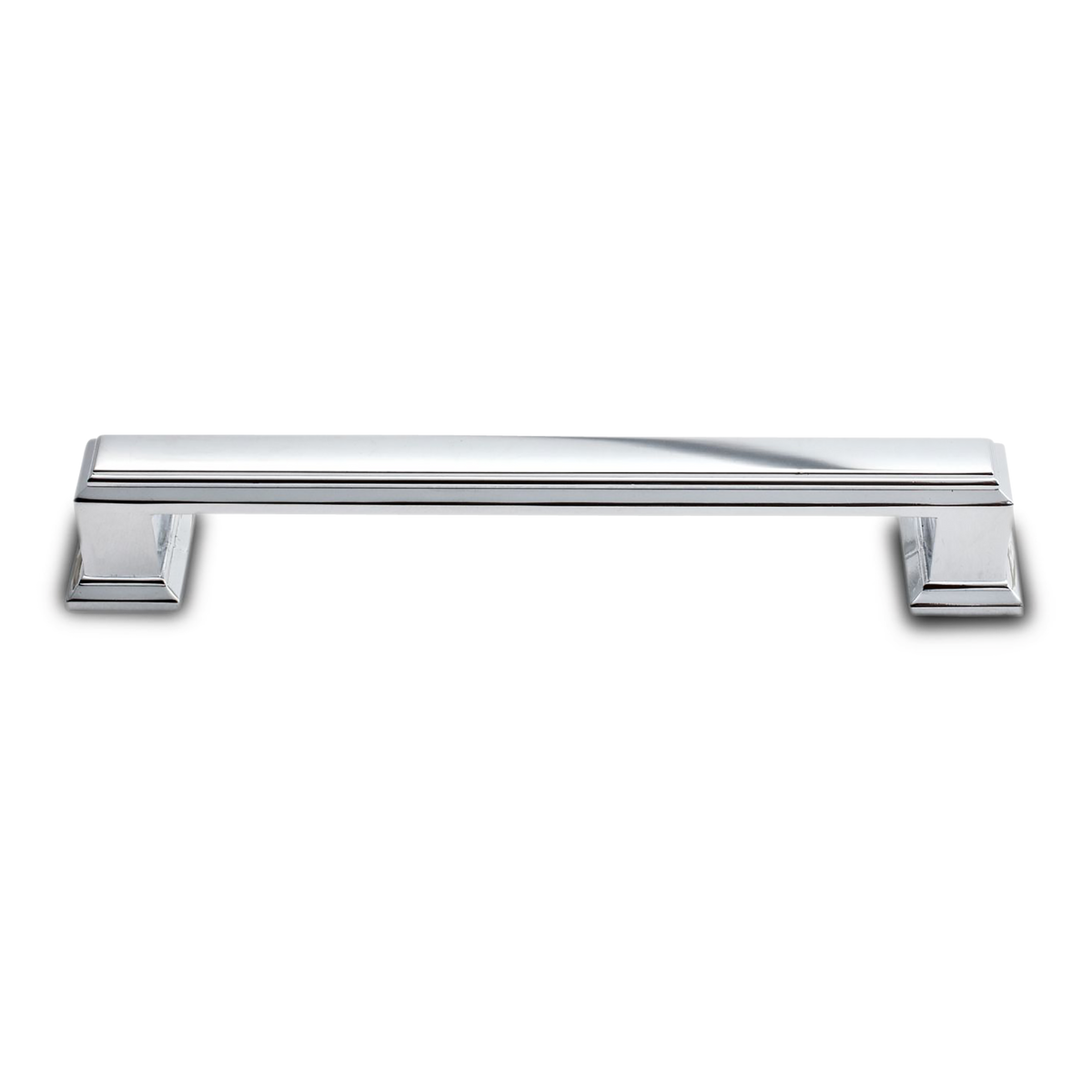 A traditional pull with ridge detailing.
