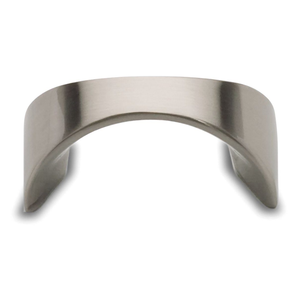 A seamless and modern knob with a curved face.