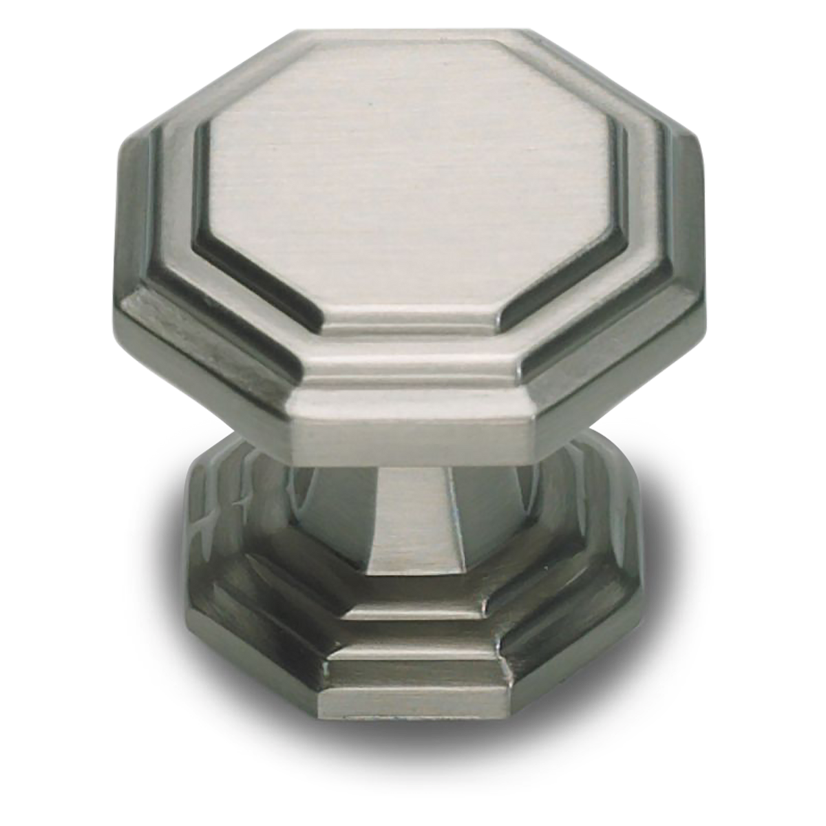A sophisticated contemporary knob with ridged edges.