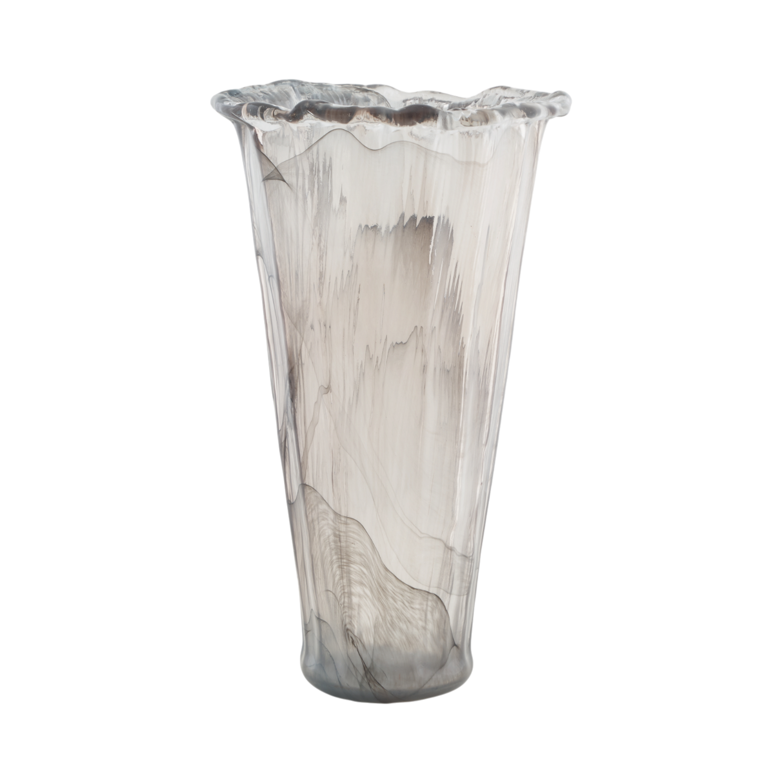 Ruffle Art Glass Vase