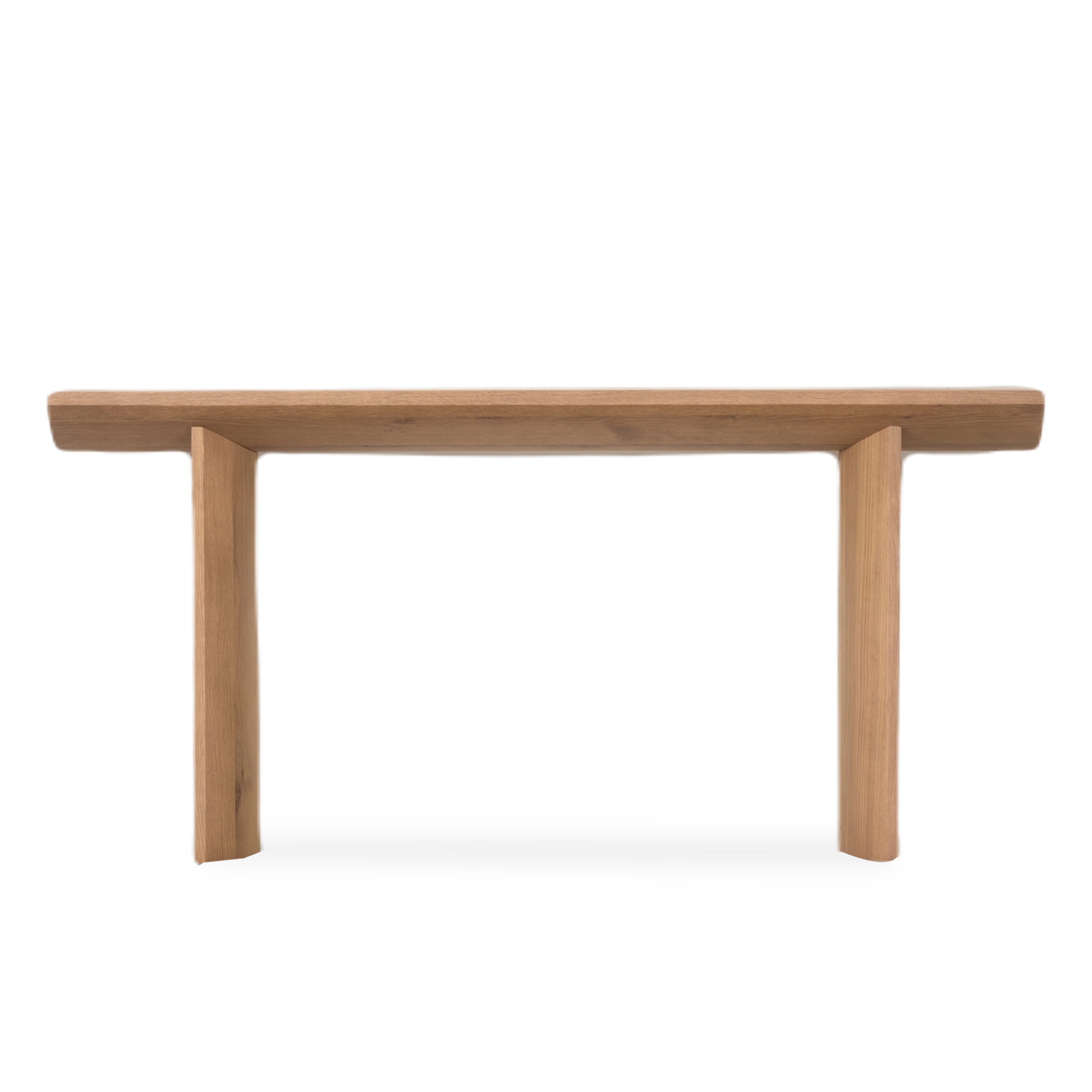 Showcasing a simple elegance, the Crescent Console Table is all about displaying the beauty of oak wood.
