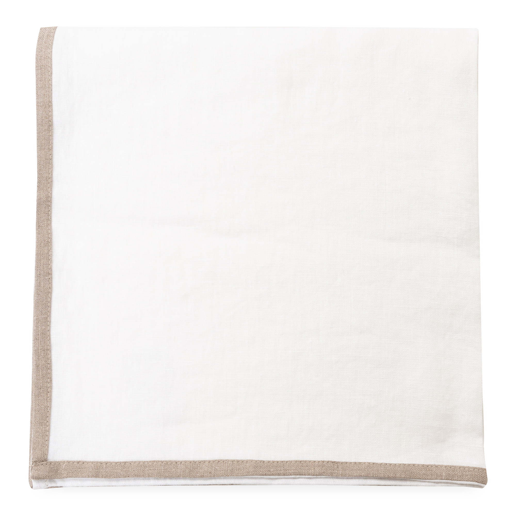 Handmade from European lint-free linen, the Bordered Linen Napkin is effortlessly soft and features an aesthetic border to create visual tabletop depth.