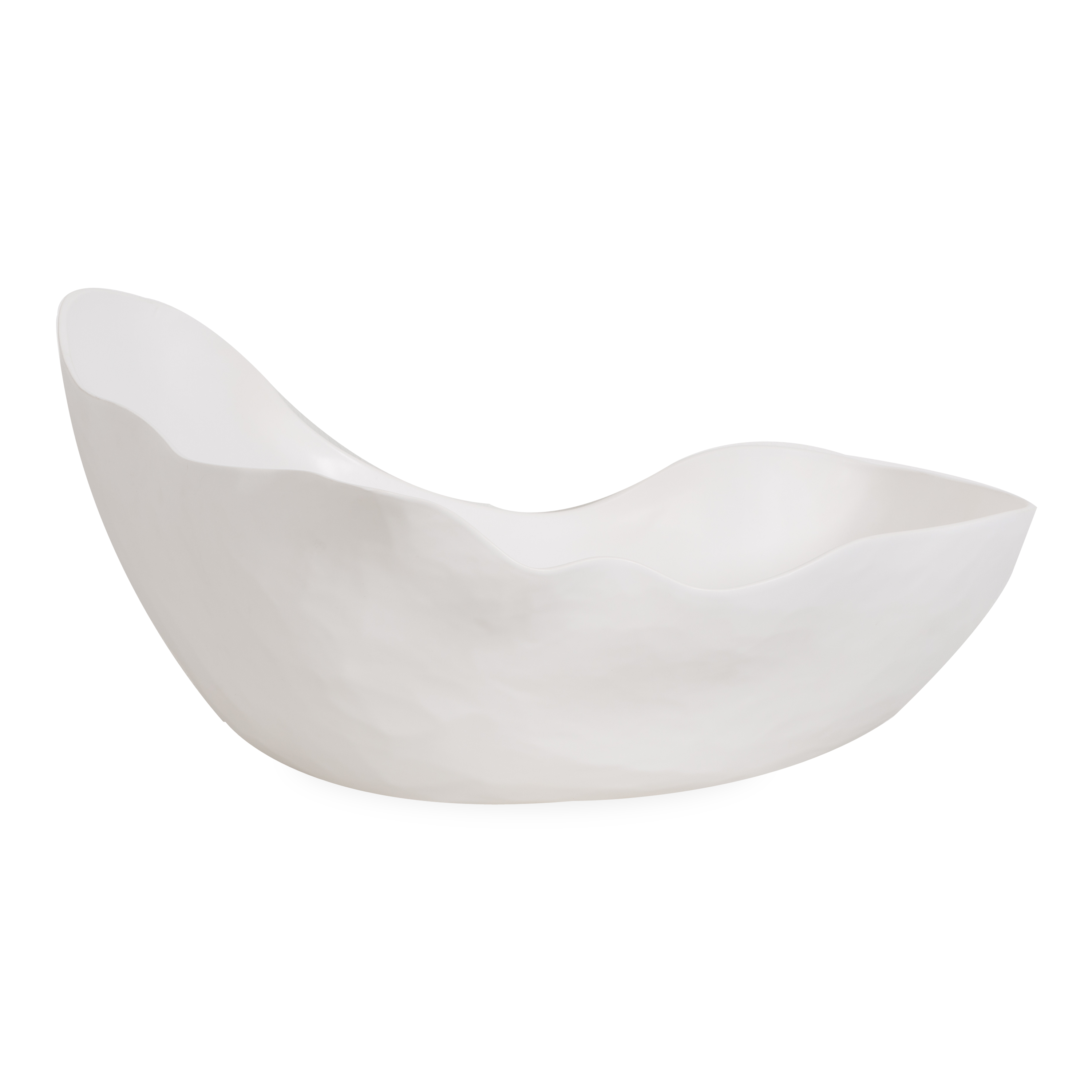 Characterized by its eloquent rim and its asymmetric shape, this Horn Bowl can provide a contemporary flair with its amicable design, subtle textures and its handcrafted Portuguese