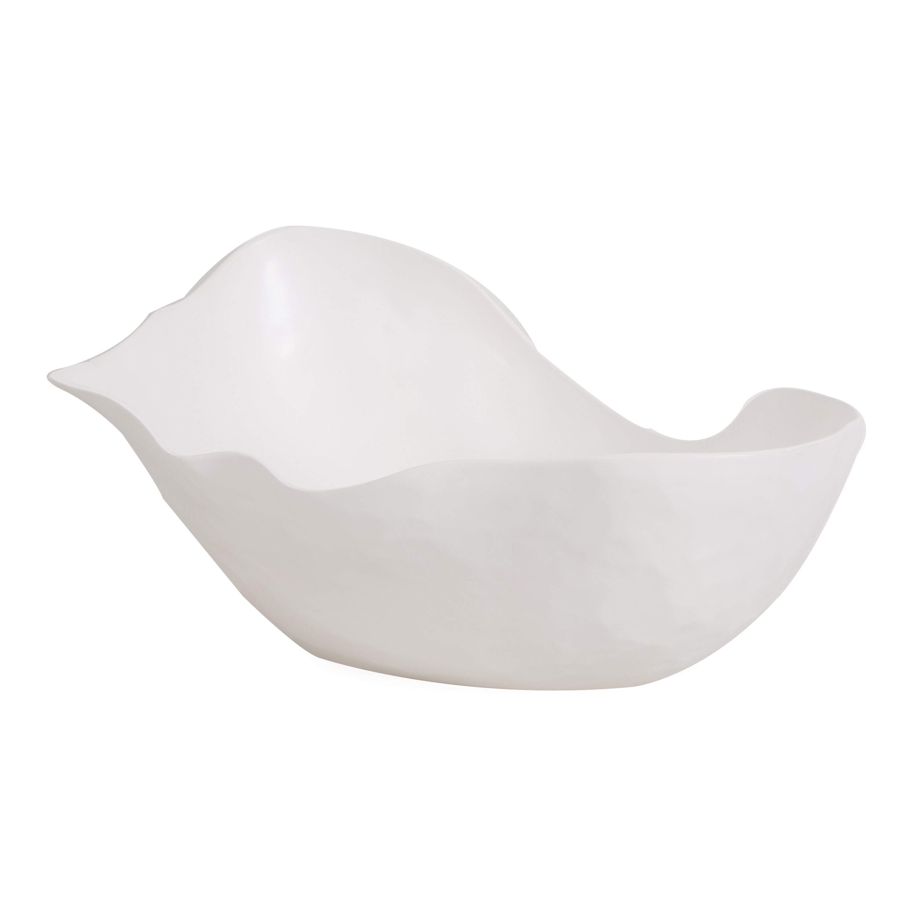 Characterized by its eloquent rim and its asymmetric shape, this Horn Bowl can provide a contemporary flair with its amicable design, subtle textures and its handcrafted Portuguese