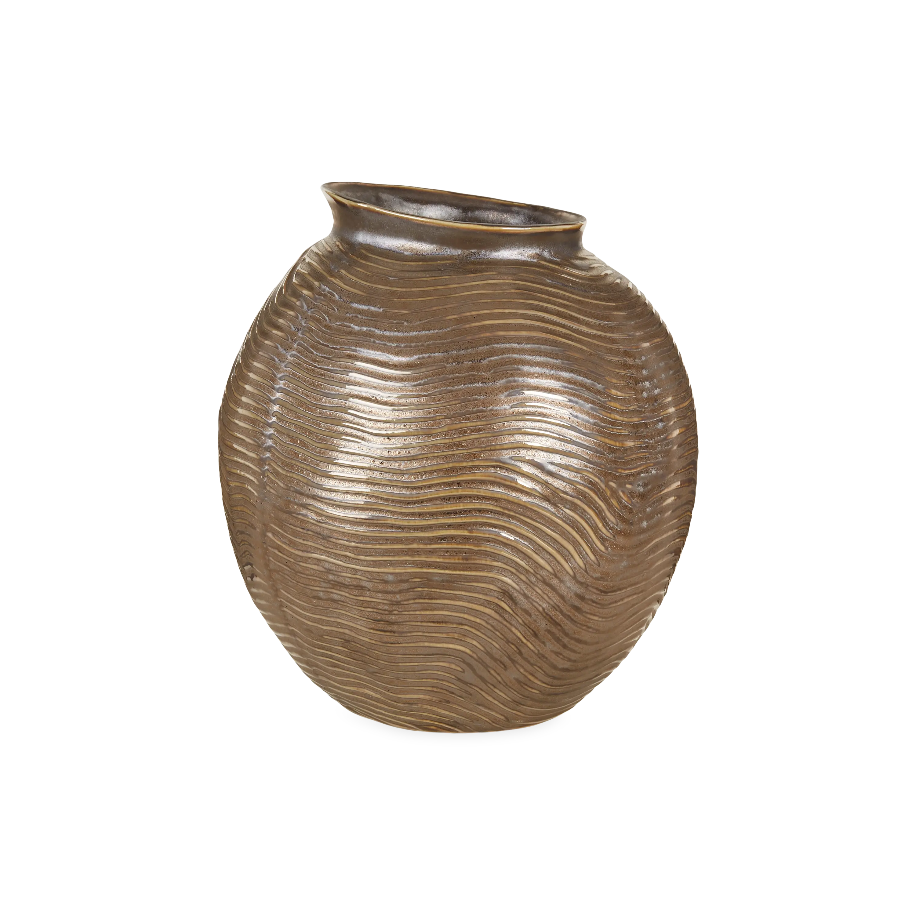 Ridge Ceramic Vase