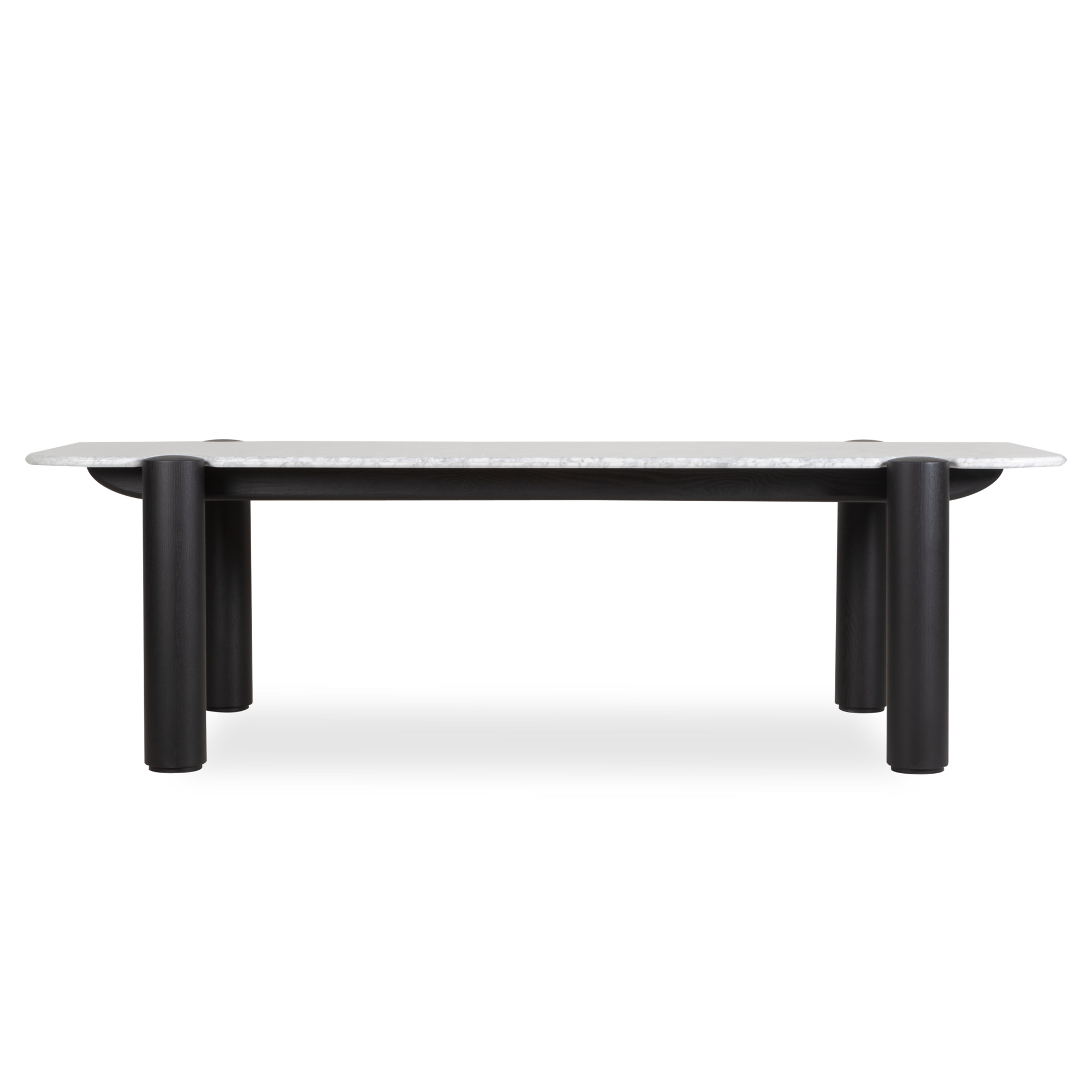 Juxtaposing cool, curved marble with rich, warm timber, the Tactile Dining Table offers a sensual dining experience.