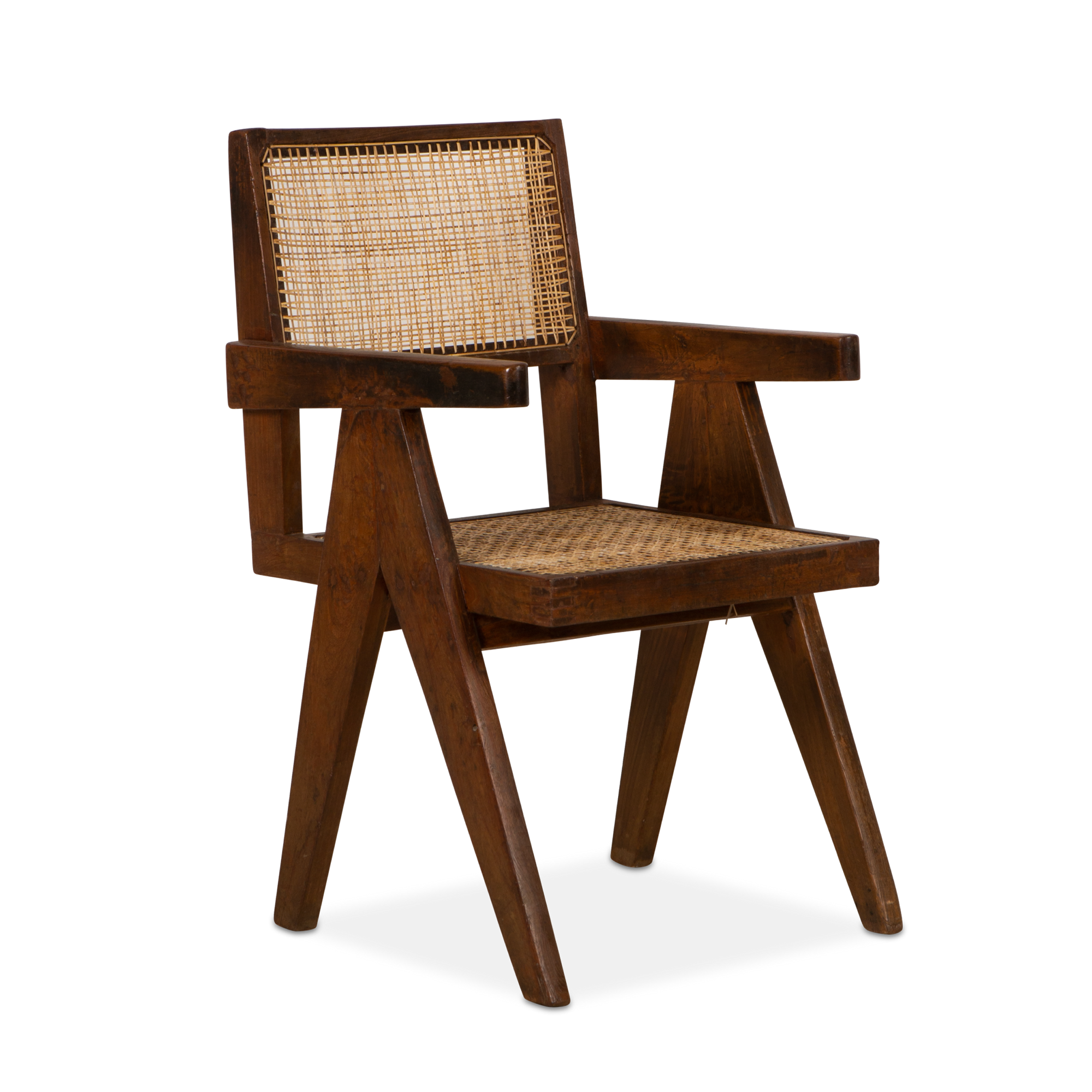 Reflecting the modernist principles of simplicity, the King Chair was designed by Pierre Jeanneret, circa 1950s.