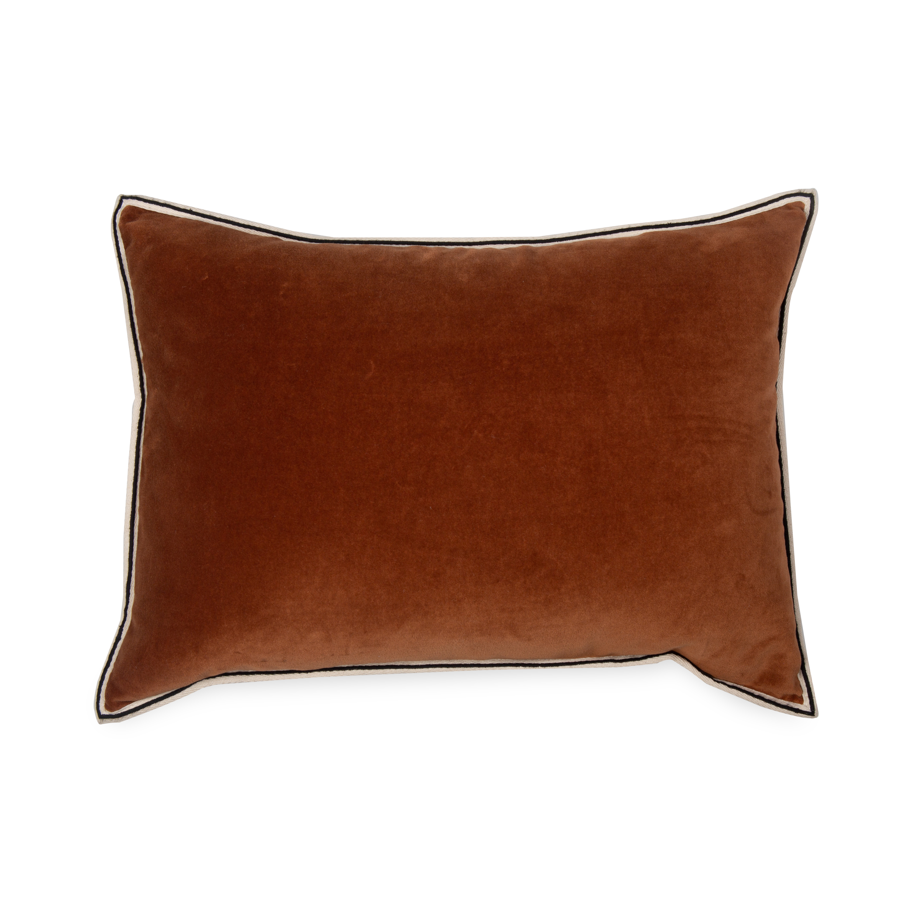 This Velvet Tape Pillow has a minimalist appearance with textural opulence.