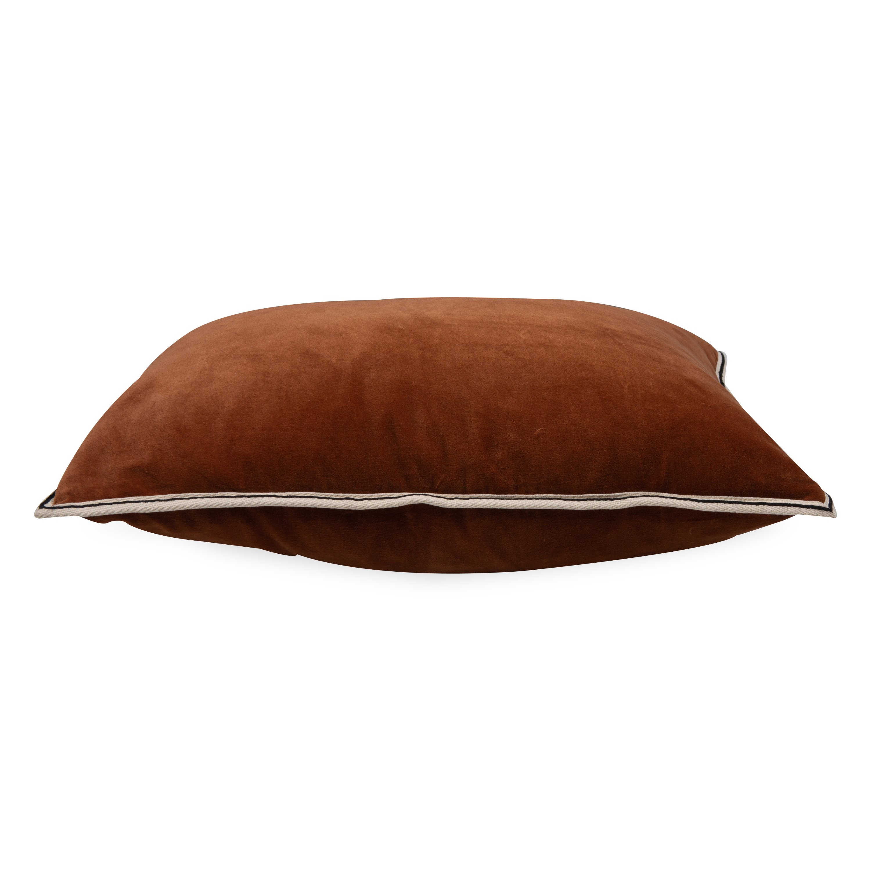 This Velvet Tape Pillow has a minimalist appearance with textural opulence.